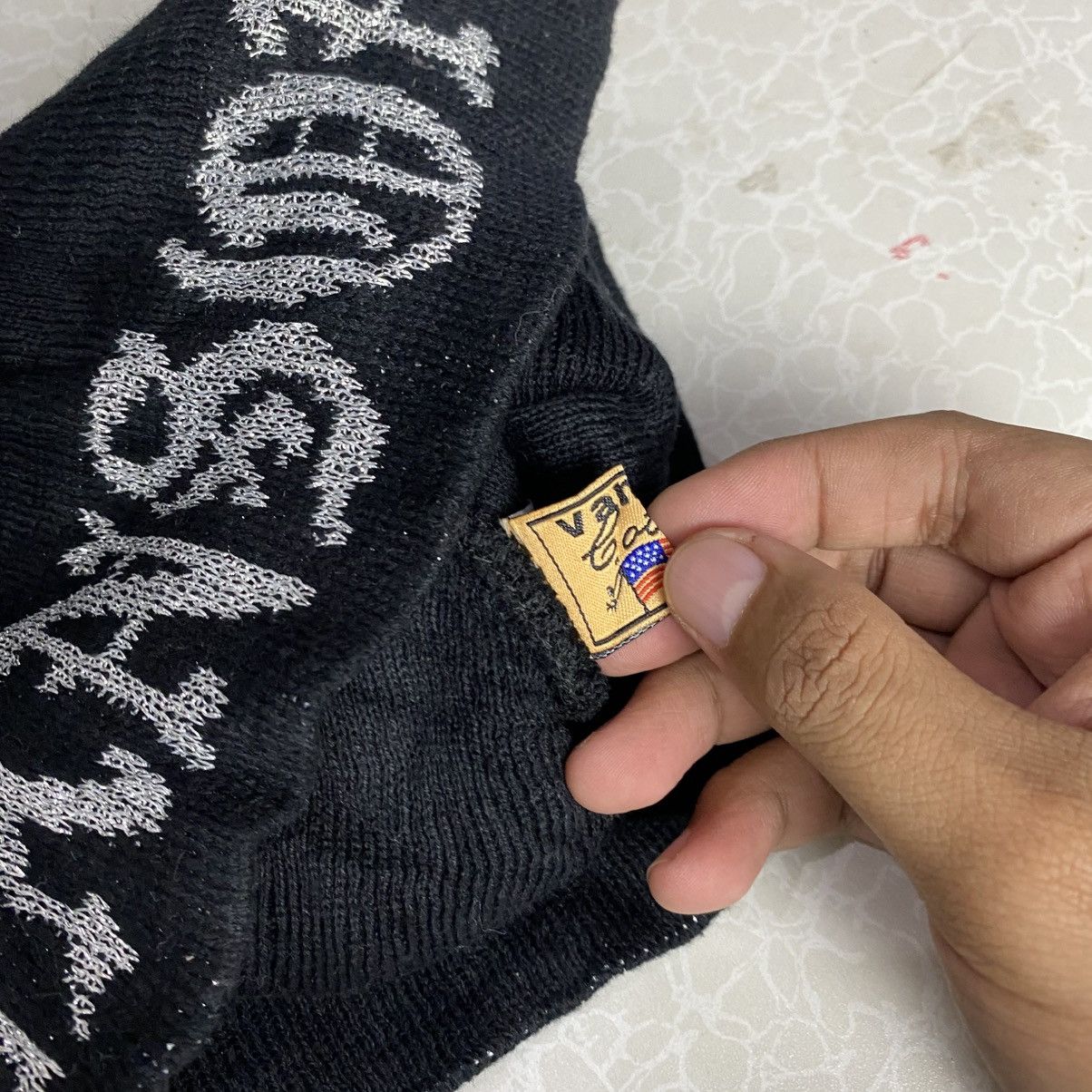 If Six Was Nine × Le Grande Bleu (L.G.B.) × Vanson Leathers 2000s y2k vanson leathers embroidery skullism beanie hats Size ONE SIZE - 7 Thumbnail