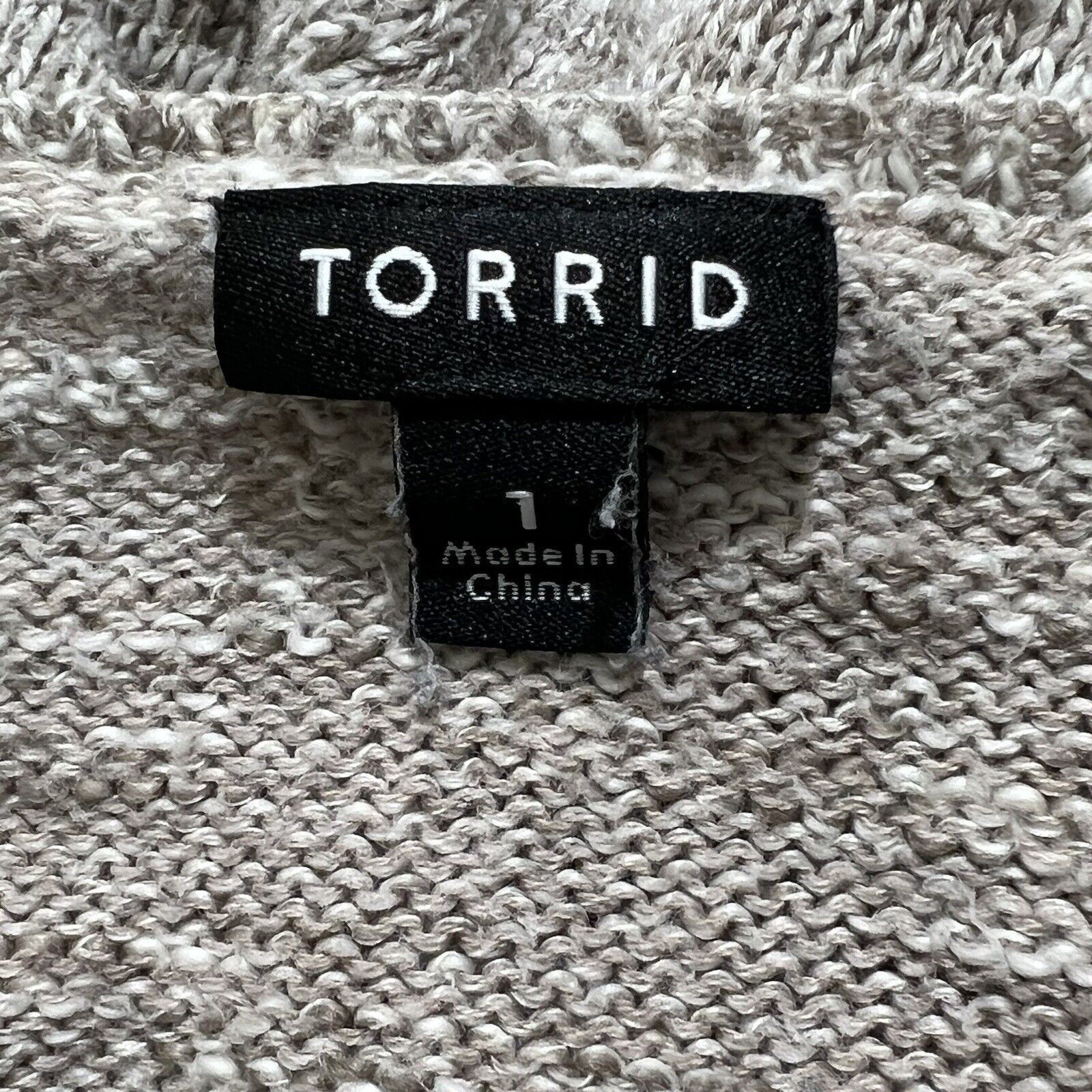 Other Torrid Marled Knit V-Neck 1/2 Sleeve Beige Sweater Pullover Size XL / US 12-14 / IT 48-50 - 3 Thumbnail