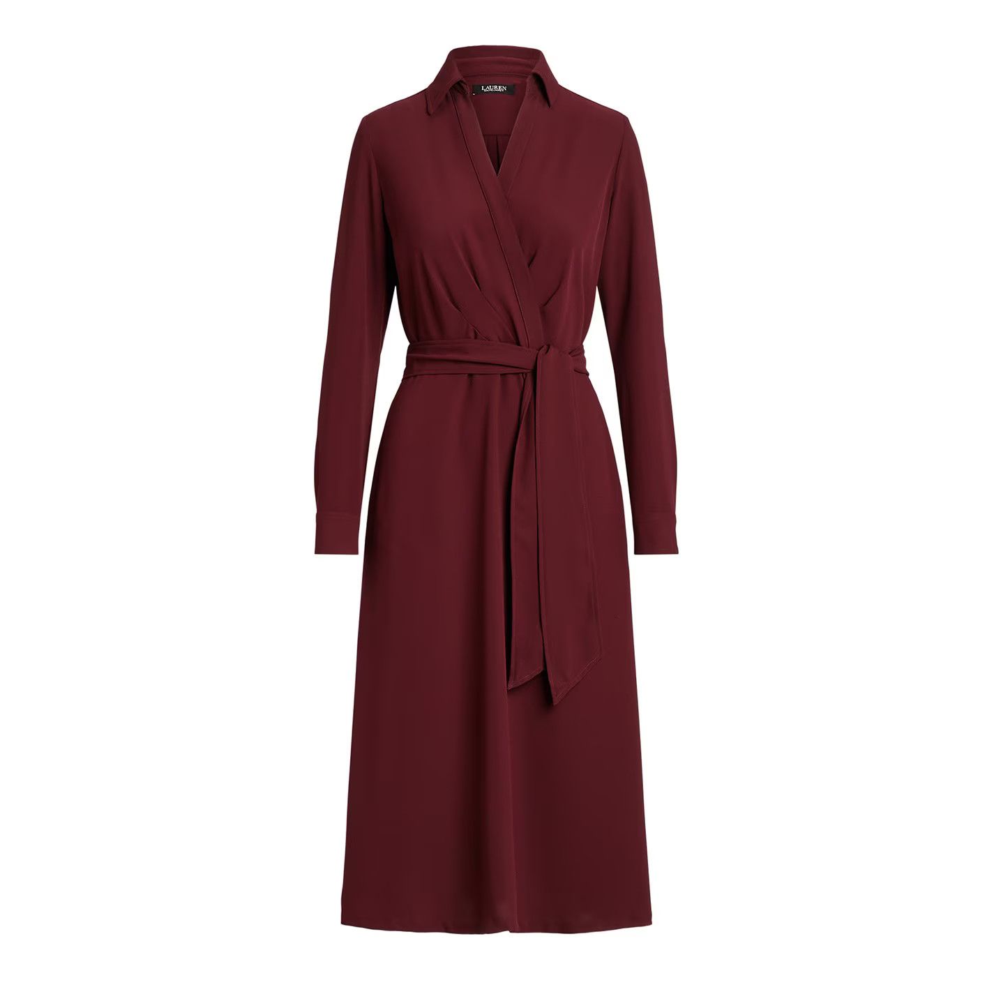 Lauren Ralph Lauren o1g2r1mq0825 Rowella Dress in Burgundy Size XS / US 0-2 / IT 36-38 - 1 Thumbnail