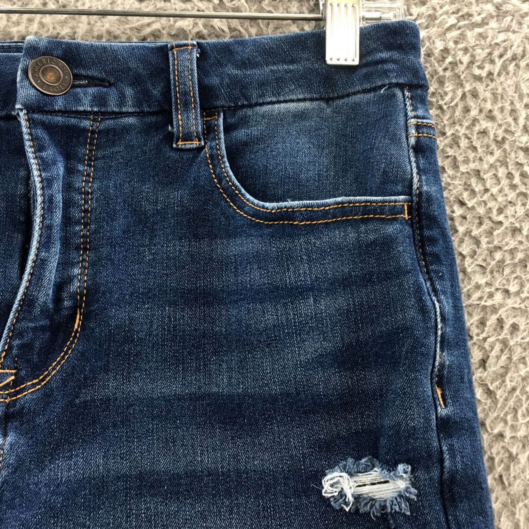 American Eagle Outfitters American Eagle Outfitters Jeans Womens 8 Regular Blue Denim Jegging Pockets Distressed Vintage No Size 30" / US 8 / IT 44 - 5 Thumbnail