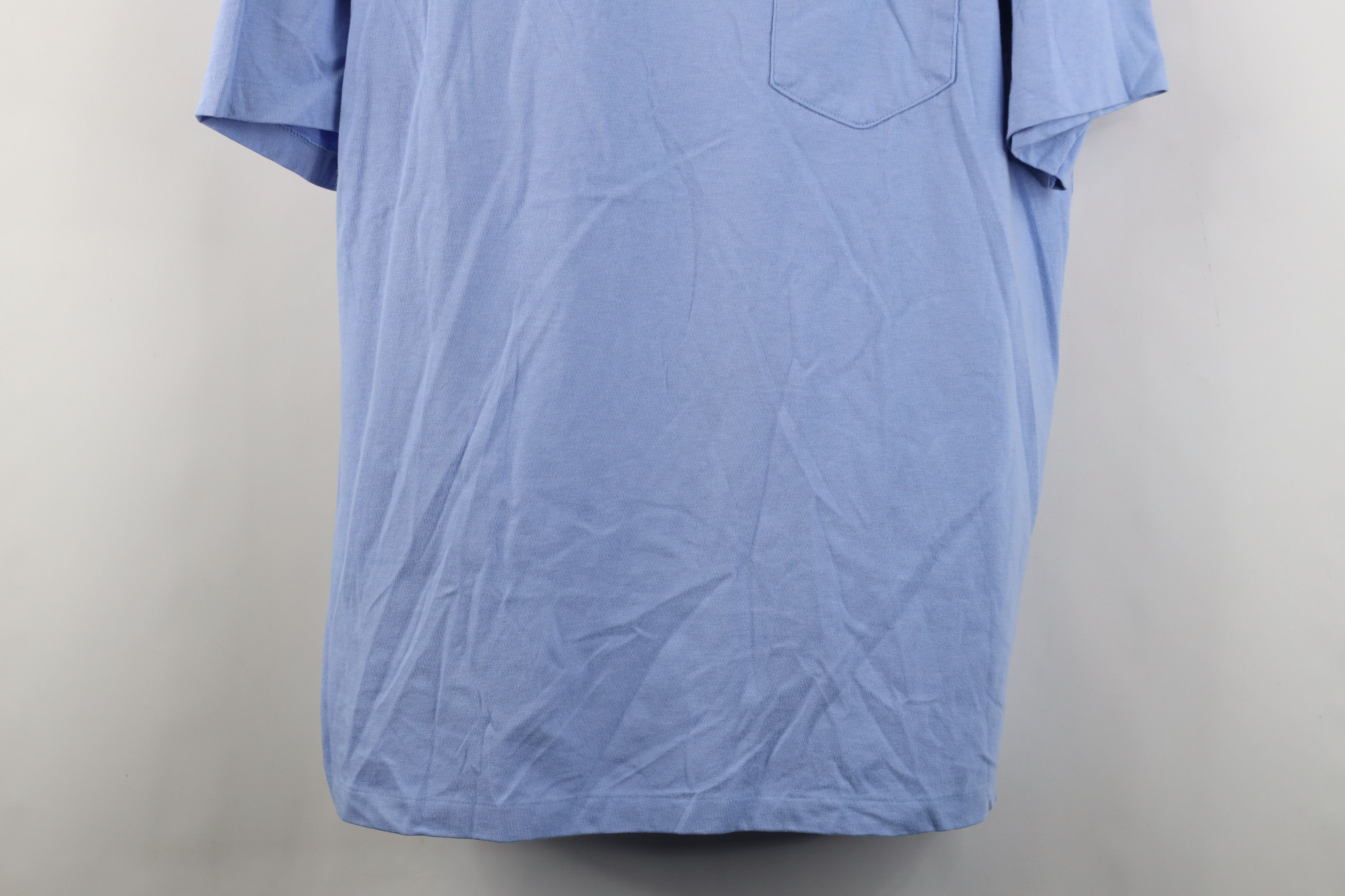 Lands' End Vintage 90s Lands End Heavy Cotton T-Shirt Light Blue USA Size US L / EU 52-54 / 3 - 3 Thumbnail