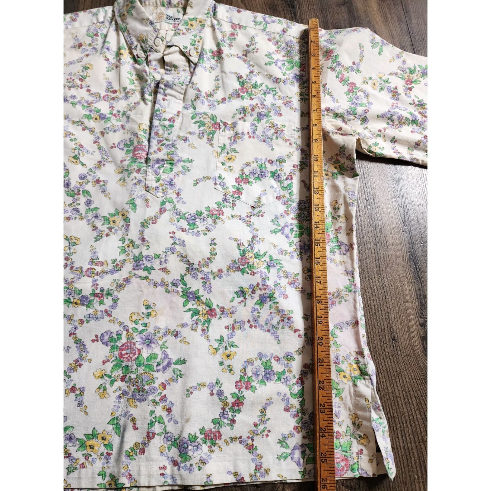 Reyn Spooner VINTAGE Reyn Spooner Mens L Reverse Print Hawaiian Lei Shirt Distressed Size US L / EU 52-54 / 3 - 4 Thumbnail