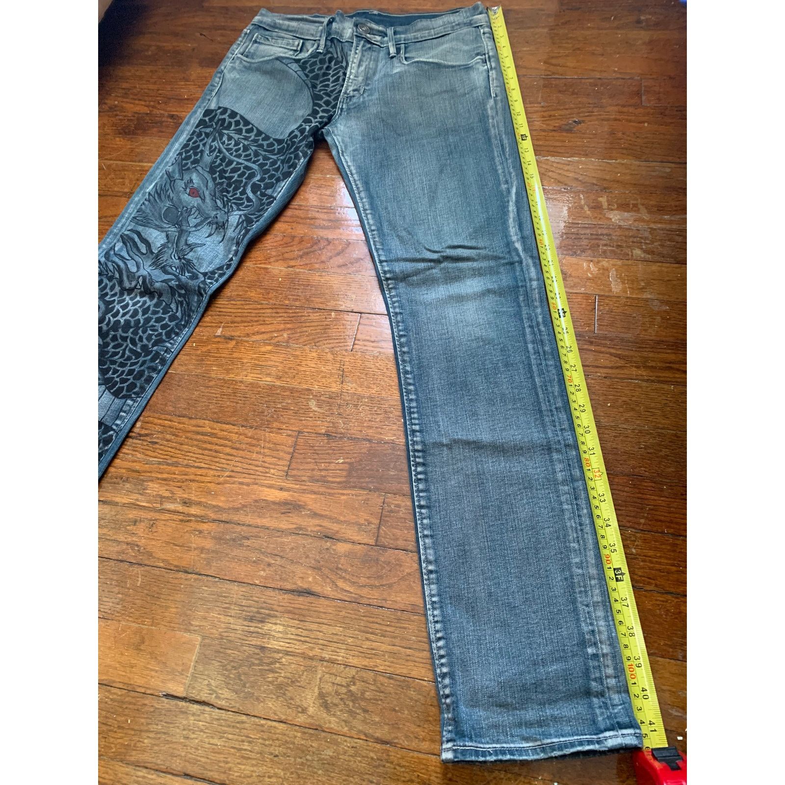 Levi's Levi’s 511 Handcukk Custom Painted Jeans Mens 32x34 1 of 1 Size US 32 / EU 48 - 13 Thumbnail