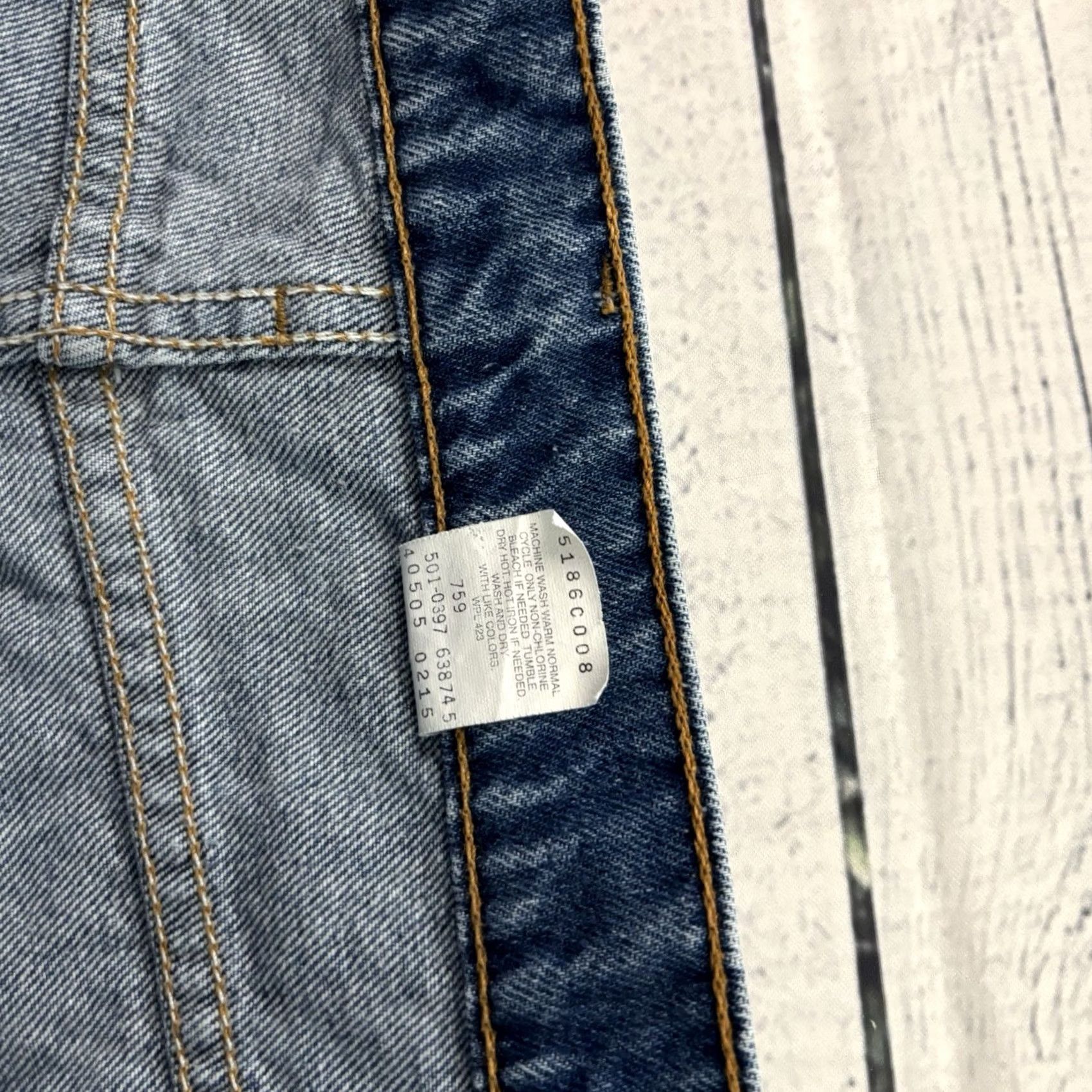 Levi's VINTAGE Levi's 505 Orange Tab Straight Jeans Denim Blue 36x30 Mens Regular 90s Size US 36 / EU 52 - 5 Thumbnail