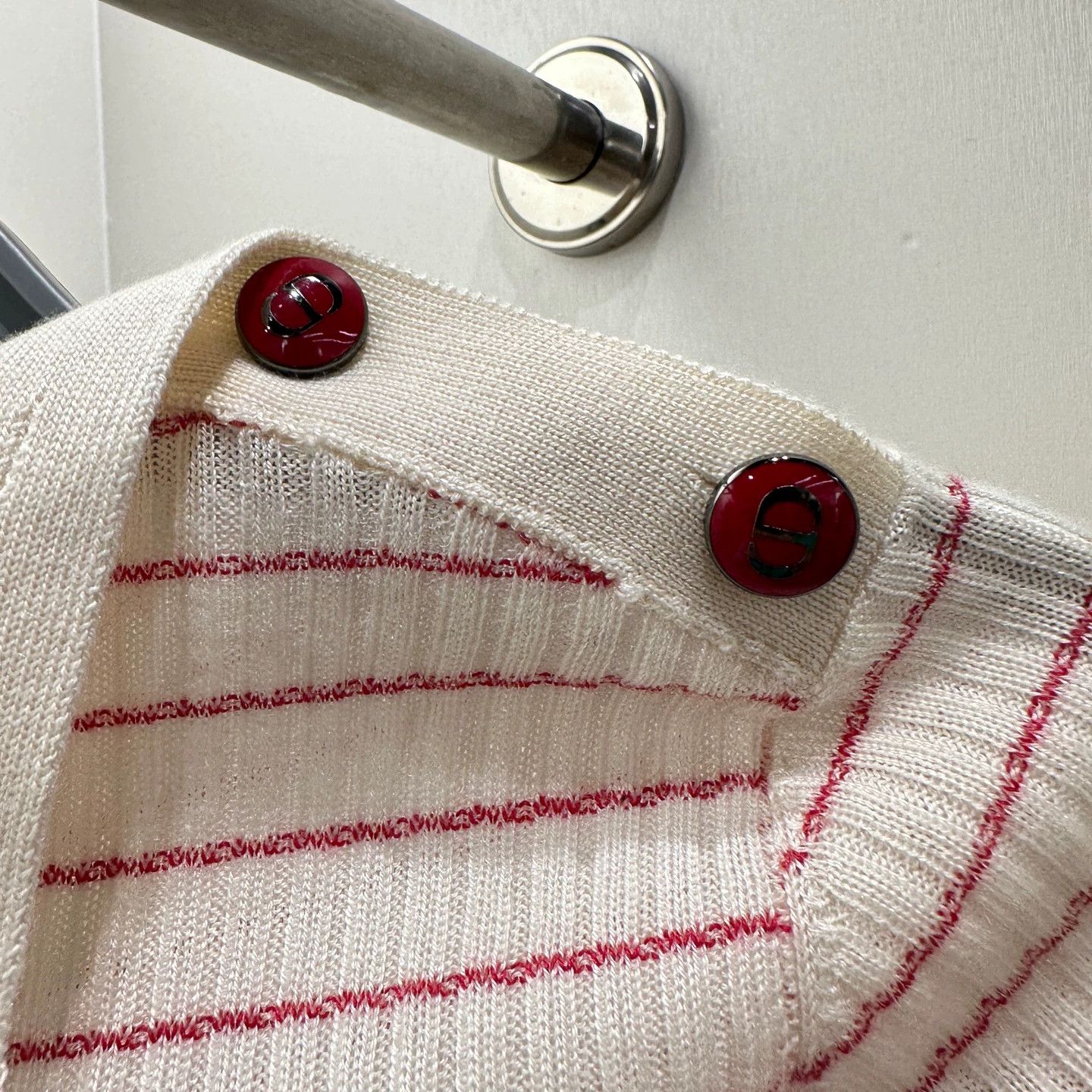 Christian Dior Monsieur CD Shoulder Buckle Bee Stripe Knit SS mar557 Size XS / US 0-2 / IT 36-38 - 6 Thumbnail
