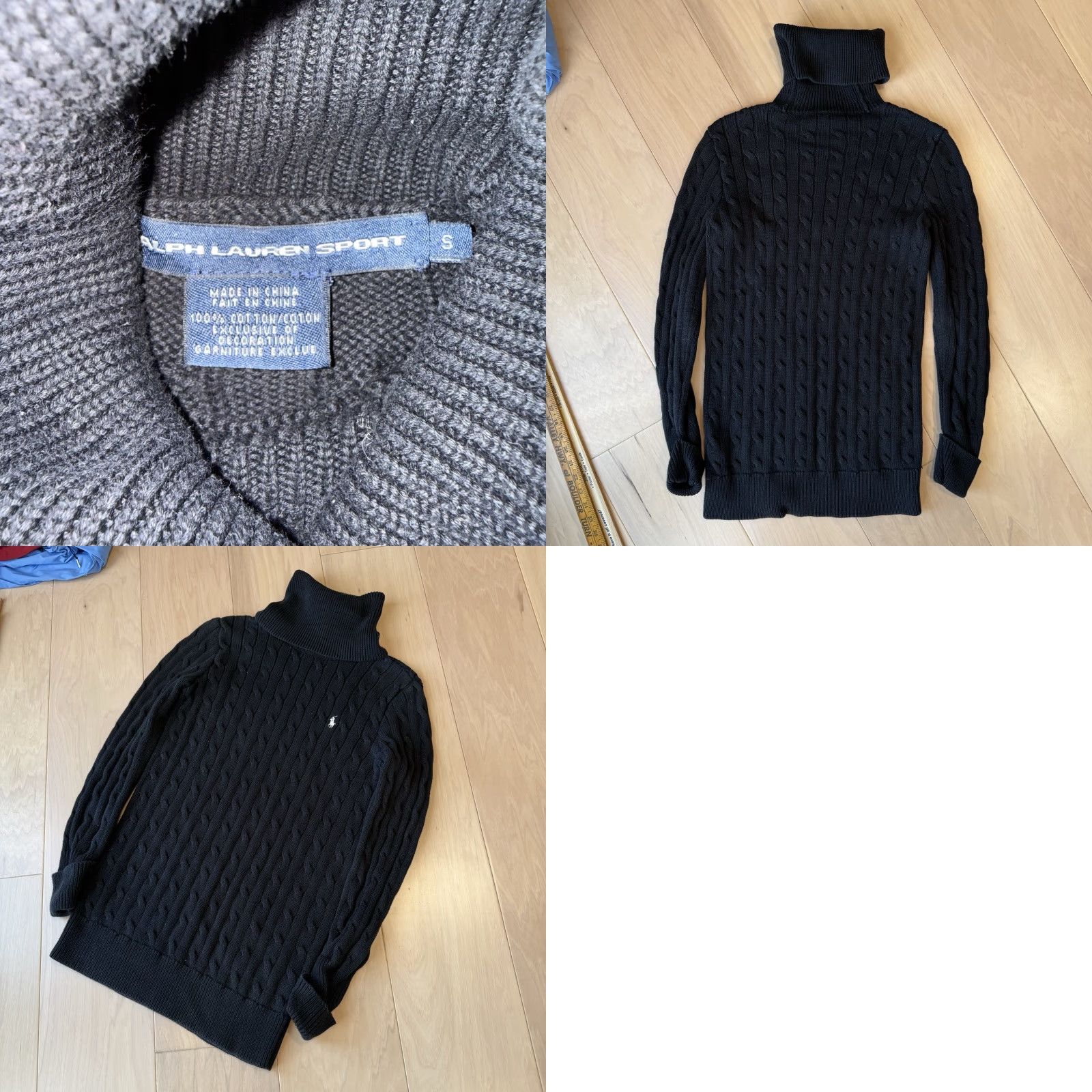 Polo Ralph Lauren Ralph Lauren Sport Cable Knit Sweater Women's S Black Turtle Neck New York Shirt Pullover Knit Cardigan All Seasons Fall Winter 2K? Size S / US 4 / IT 40 - 8 Thumbnail
