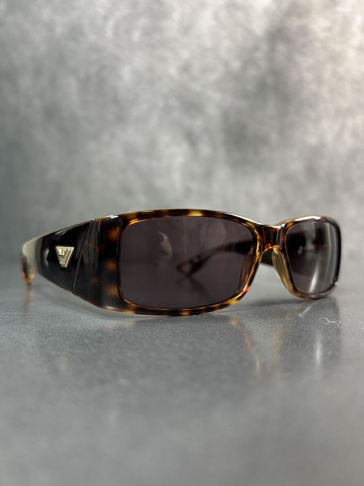 Emporio Armani × Giorgio Armani Emporio Armani Sunglasses Sporty EA 9538/S Wrap Y2K Brown Size ONE SIZE - 11 Thumbnail