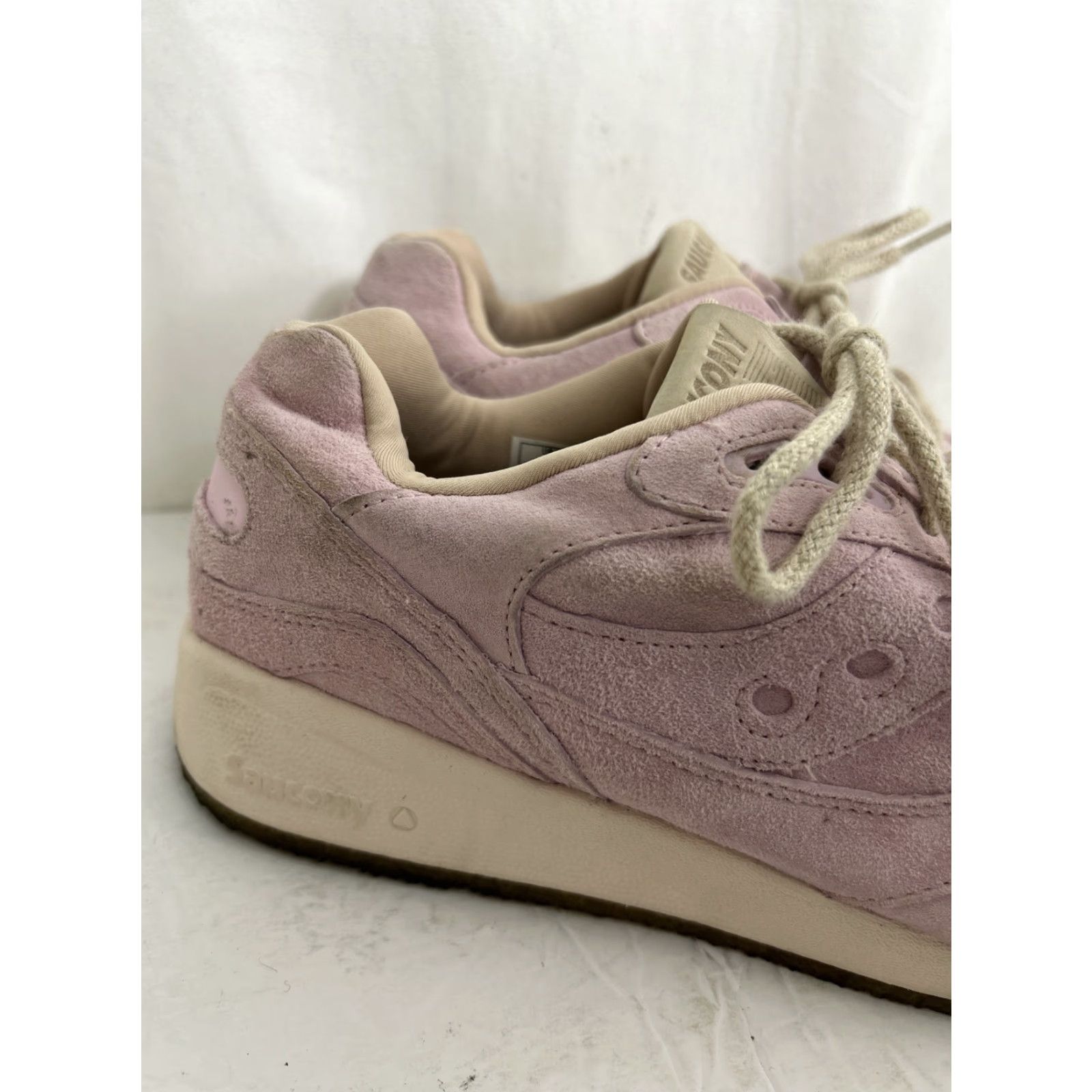 Saucony Saucony Shadow 6000 Pink/Gum Sneakers Men's 8 Medium Leather Suede Size US 8 / EU 41 - 3 Thumbnail