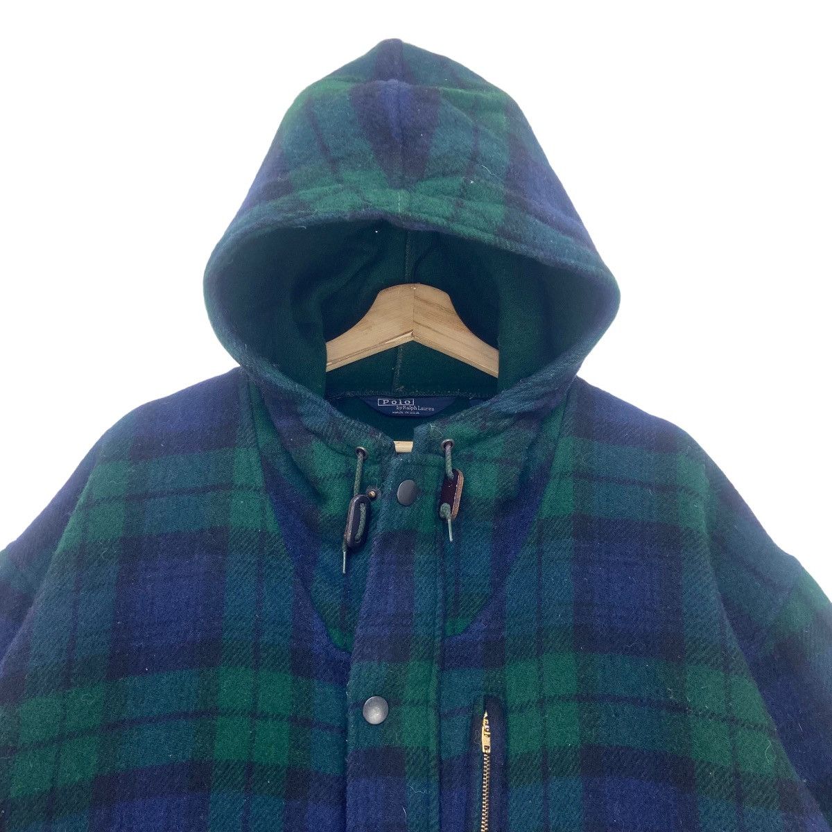 Polo Ralph Lauren Vtg PRL Checkered Plaid Tartan Wool Heavy Coat Size US L / EU 52-54 / 3 - 6 Thumbnail