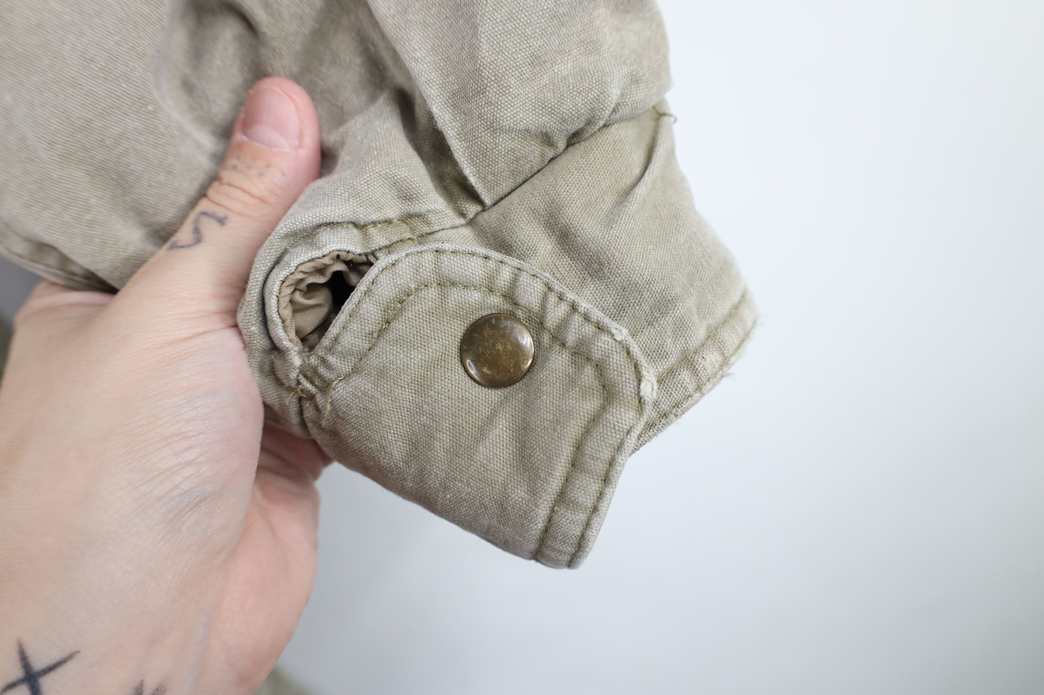 Vintage Vintage 90s Streetwear Pile Fleece Lined Stonewash Jacket Size US XL / EU 56 / 4 - 7 Thumbnail
