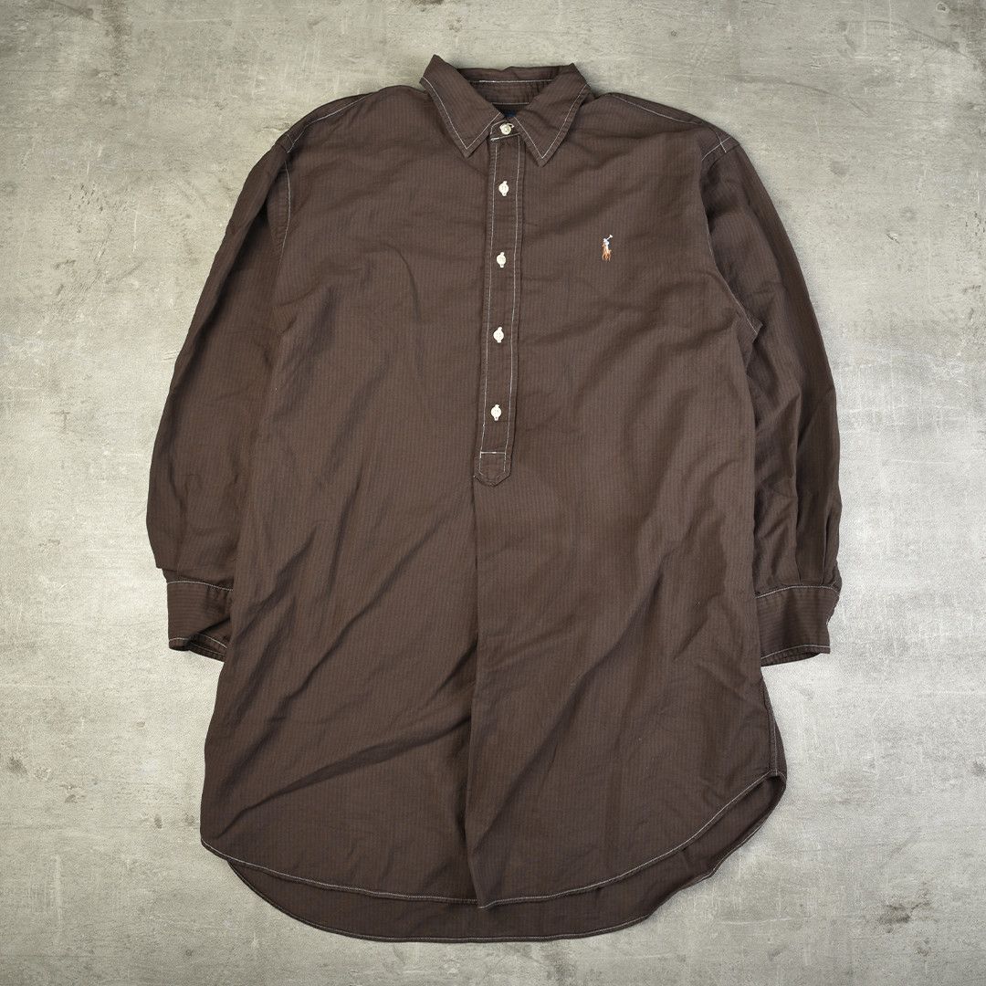 Polo Ralph Lauren Polo Ralph Lauren VINTAGE SHIRT BROWN - LARGE Size US L / EU 52-54 / 3 - 1 Thumbnail