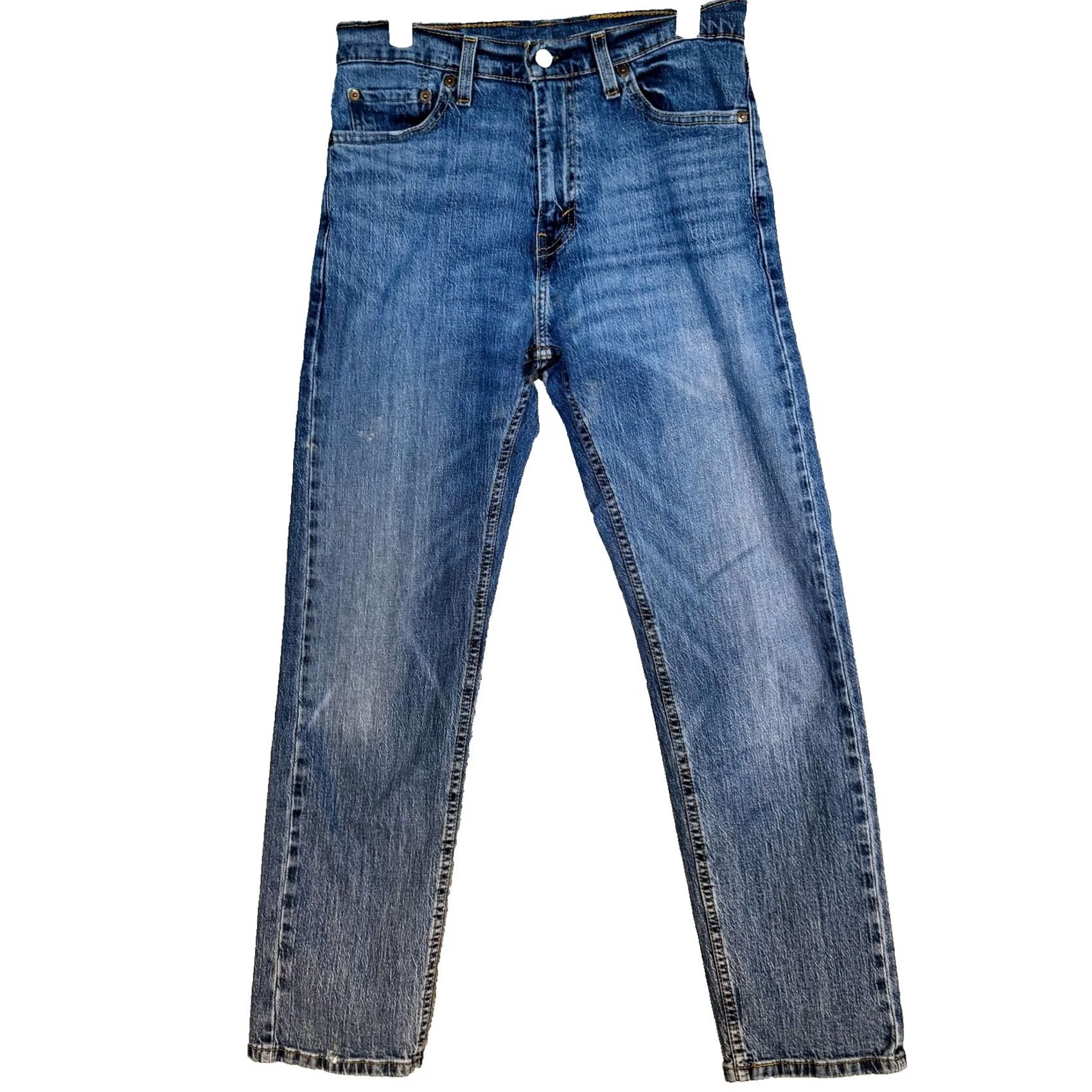 Levi's Levi's 505 Jeans Mens 30x30 Blue Medium Wash Straight Denim Zip Fly Regular Fit Size US 30 / EU 46 - 5 Thumbnail