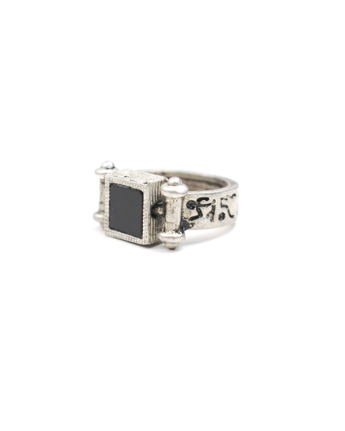 If Six Was Nine 1990S JAPANESE MADE GLYPHLOCK ROTATING SIGNET RING Size ONE SIZE - 3 Thumbnail