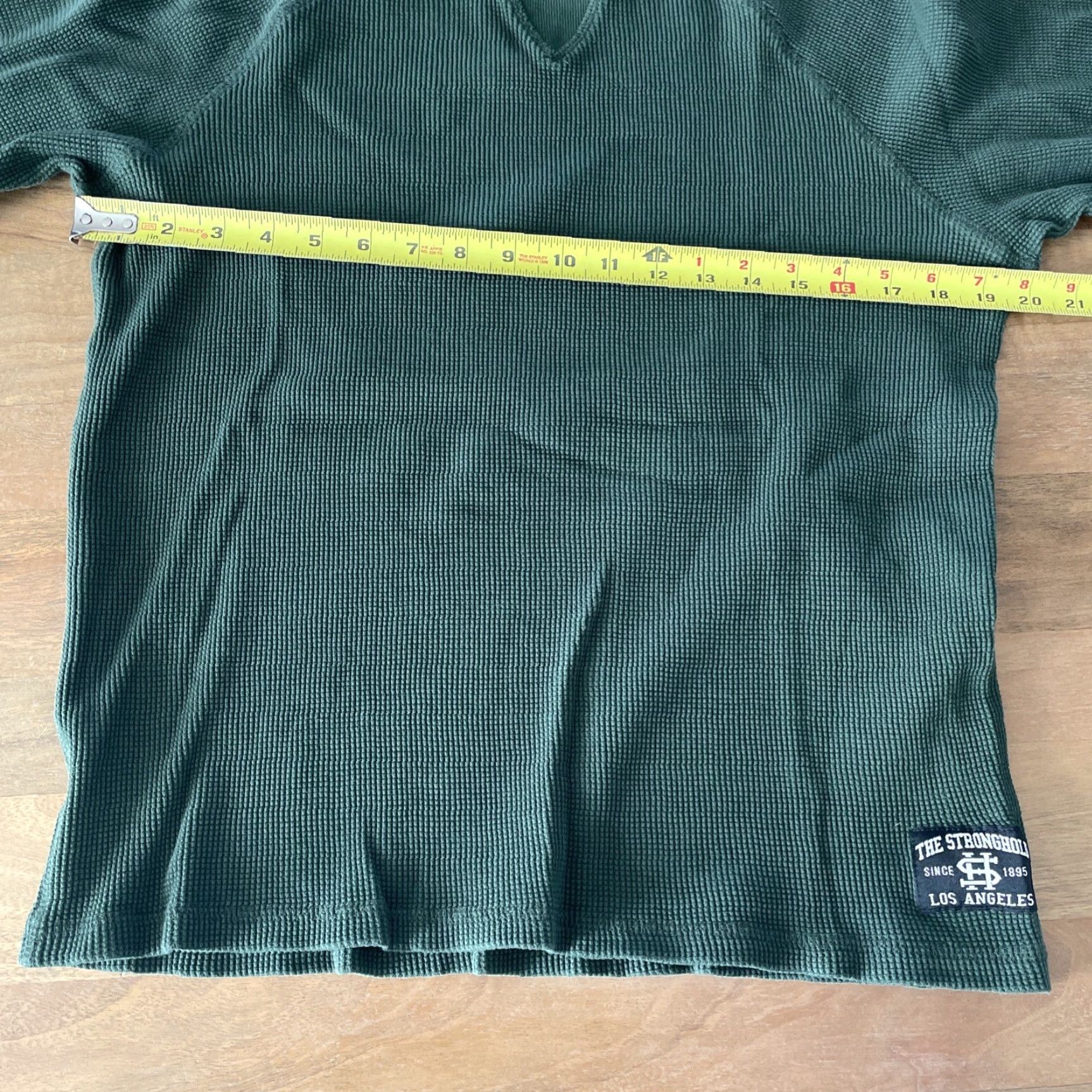 Vintage Stronghold LA Green Waffle Knit Thermal Long Sleeve Shirt Mens M Casual Size US M / EU 48-50 / 2 - 6 Thumbnail