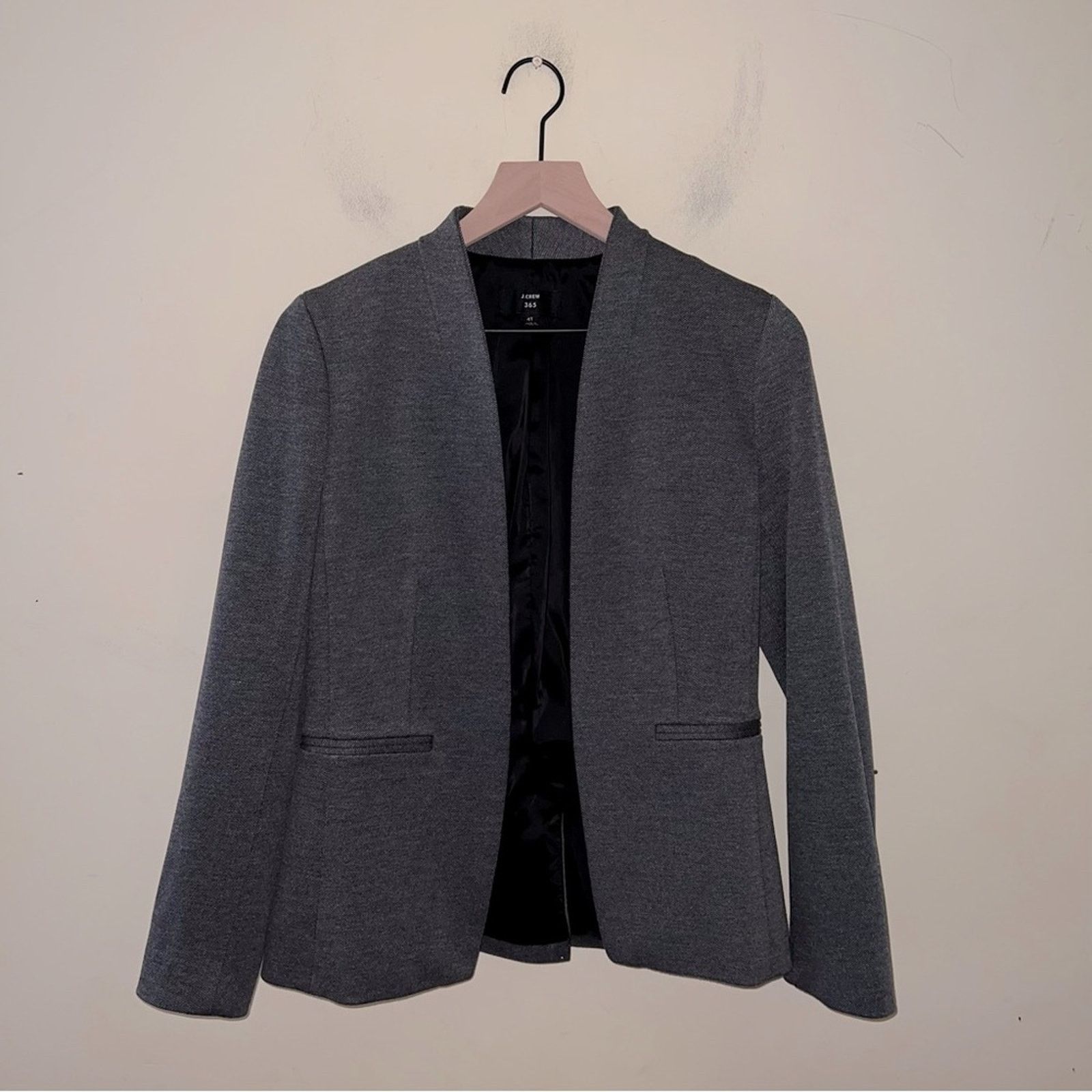 J.Crew J. CREW 365 open front gray blazer 4T Size S / US 4 / IT 40 - 6 Thumbnail