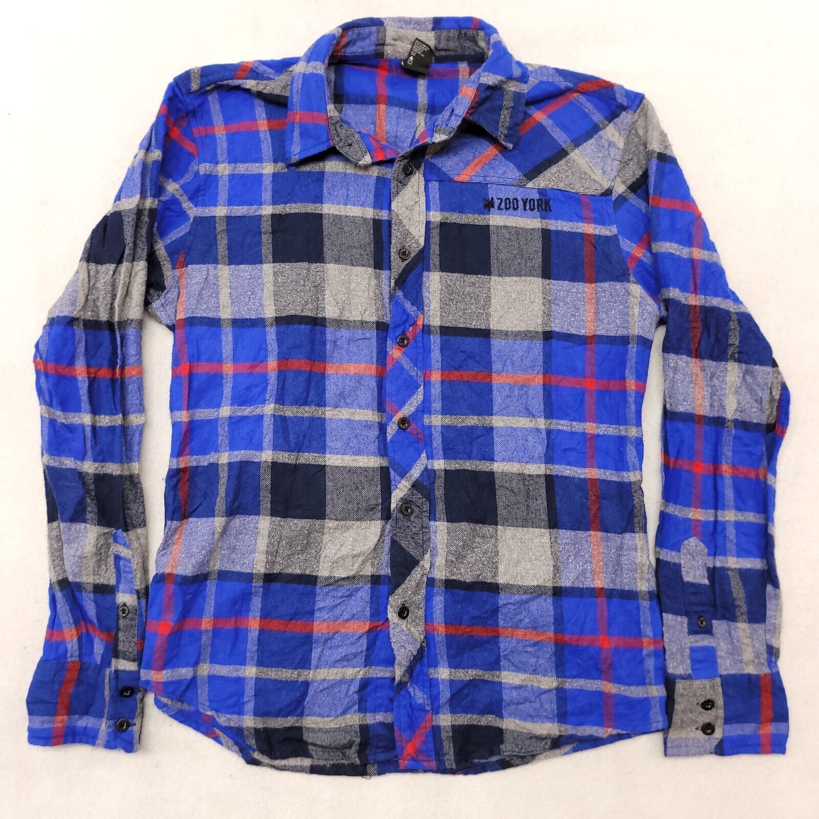 Zoo York Zoo York Madras Flannel Shirt Mens Size Large L Blue Black Size US L / EU 52-54 / 3 - 2 Thumbnail