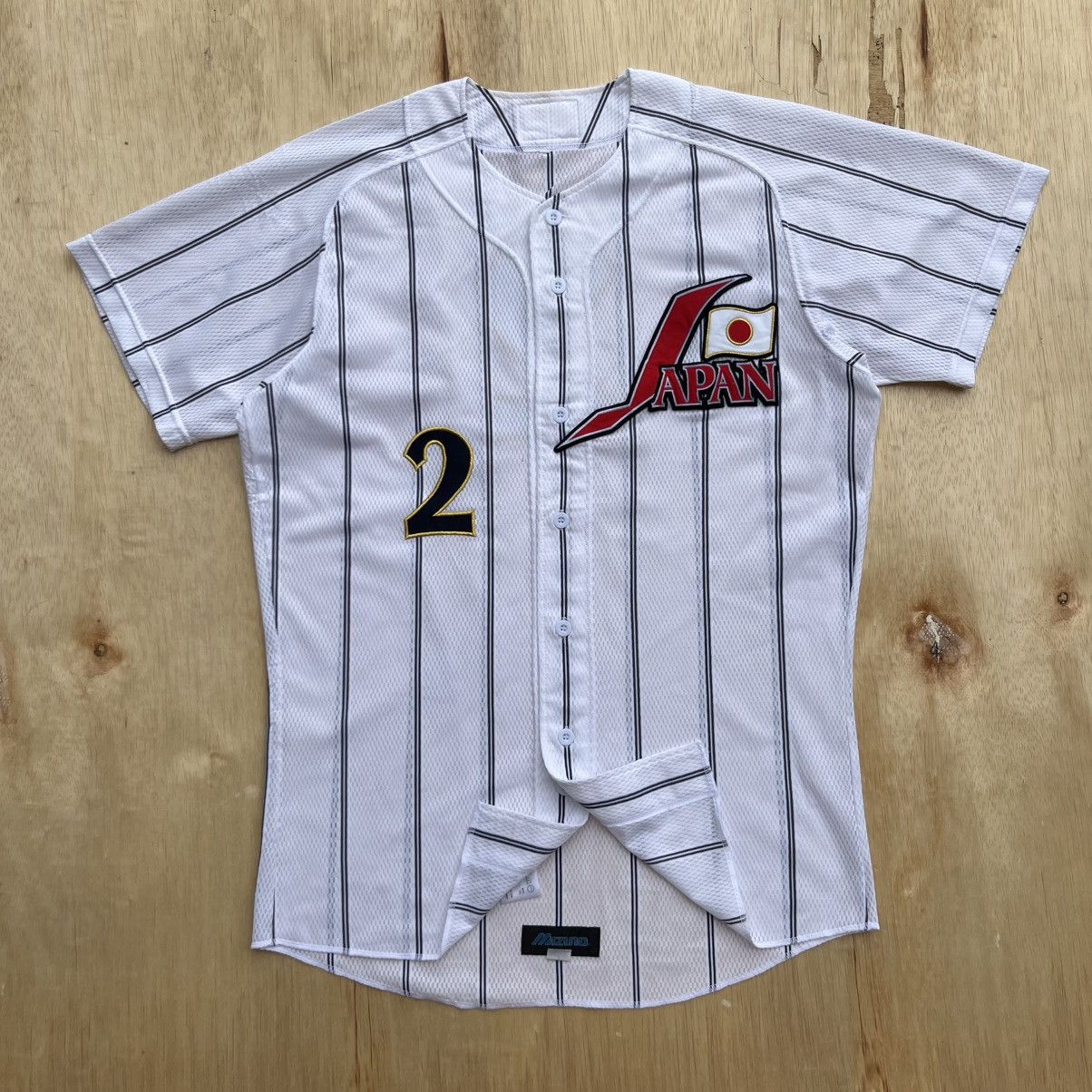 Mizuno BASEBALL JAPAN NATIONAL TEAM MATCH WORN PLAYER ISSUE JERSEY Size US L / EU 52-54 / 3 - 1 Thumbnail