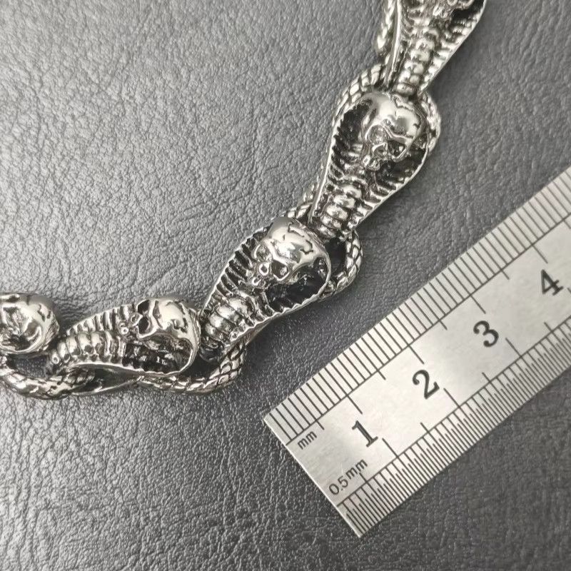 Jewelry Serpentine Skeleton Pants Chain Waist Hip Hop Jewelry Size ONE SIZE - 2 Thumbnail