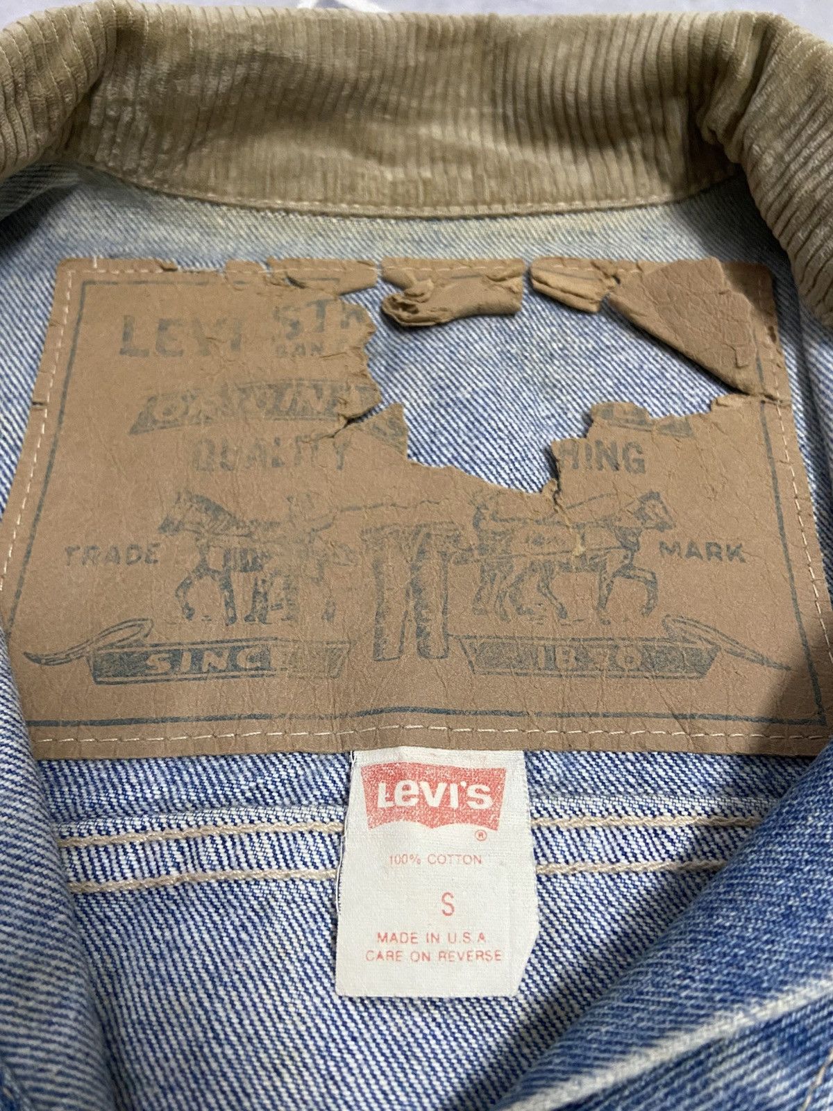 Levi's Vintage 80s Levis Denim Jacket Trucker 77932 Size US S / EU 44-46 / 1 - 3 Thumbnail