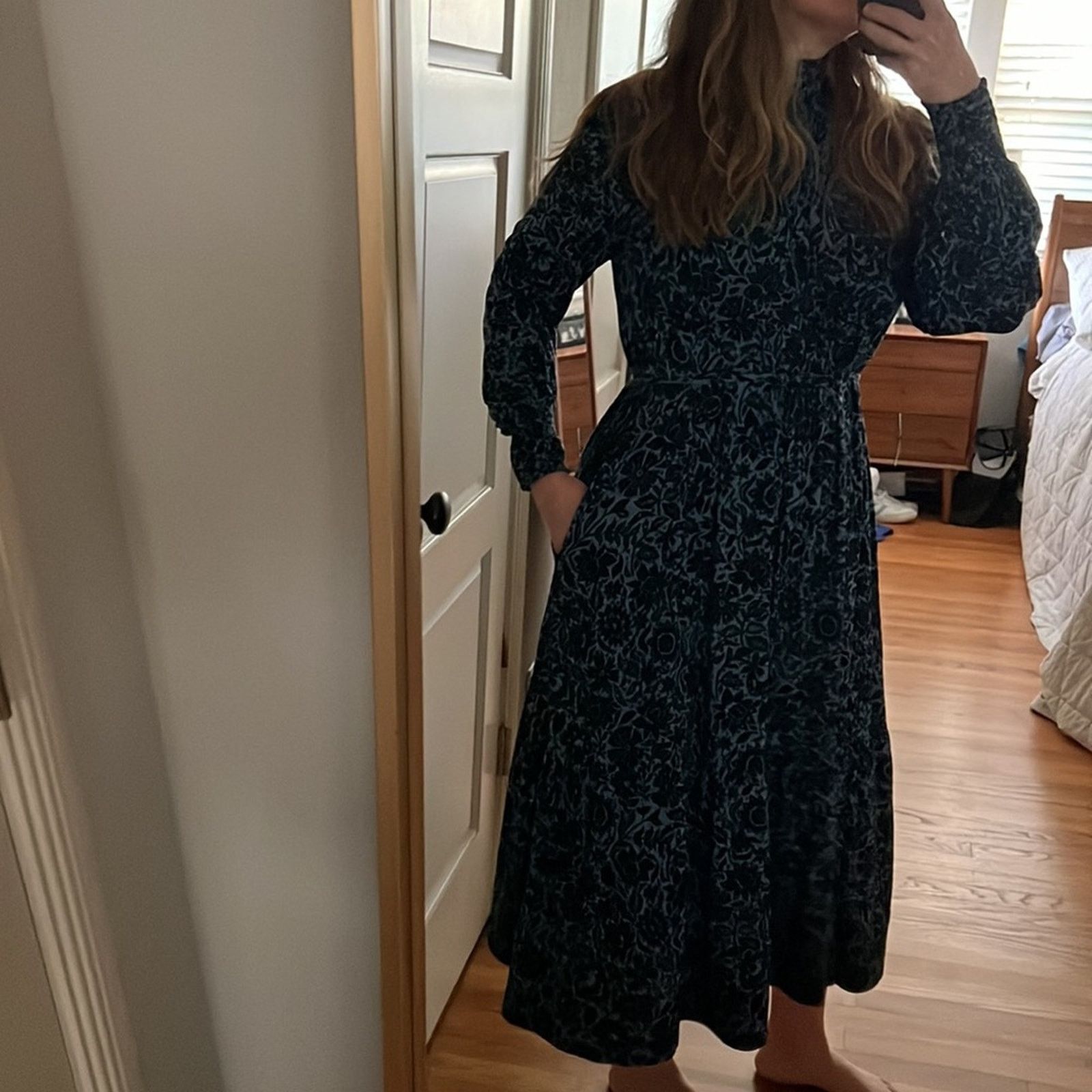 Boden Boden Floral Midi Dress Size L / US 10 / IT 46 - 9 Thumbnail