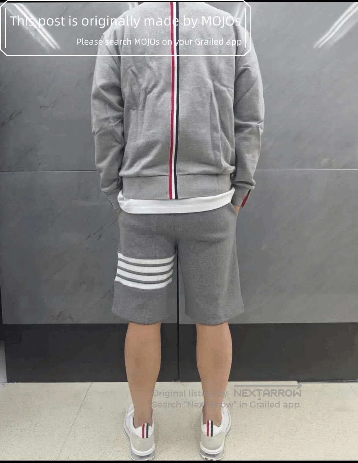 Thom Browne Sz 3 Thom Browne Basic Back Triple Stripe Sweatshirt. Size US L / EU 52-54 / 3 - 8 Thumbnail