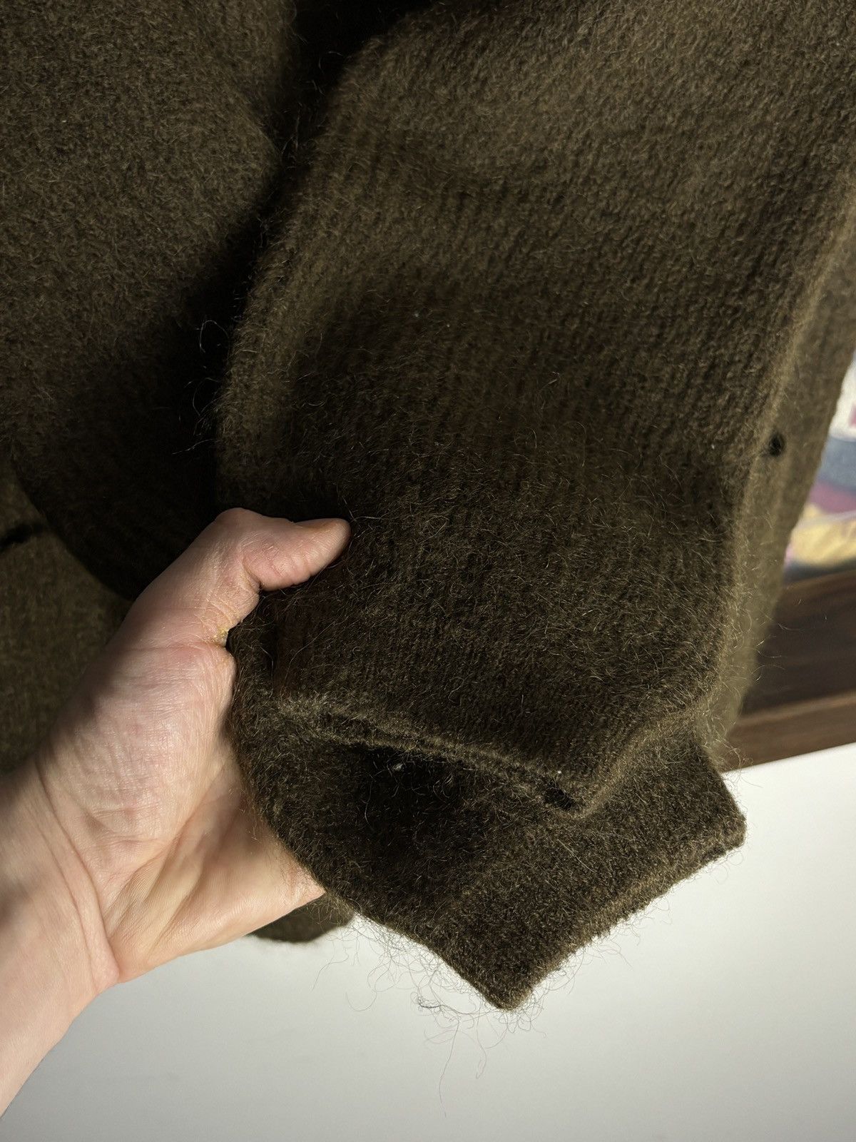 By Malene Birger By Malene Birger Wool Mohair Olive Oversize Cardigan Sweater Size S / US 4 / IT 40 - 4 Thumbnail