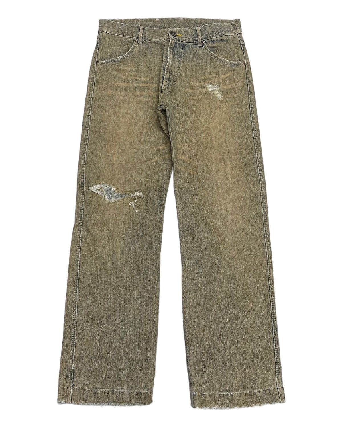 If Six Was Nine BAGGY JEANS🔥COCOLULU RUSTY DISTRESSED BAGGY DENIM JEANS Size US 33 - 2 Thumbnail