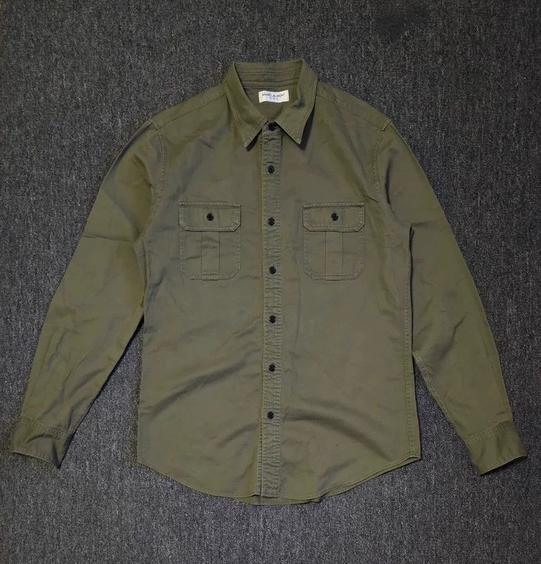 Saint Laurent Paris Saint Laurent Long Sleeve Button-Up Shirt- Size US XL / EU 56 / 4 - 1 Thumbnail