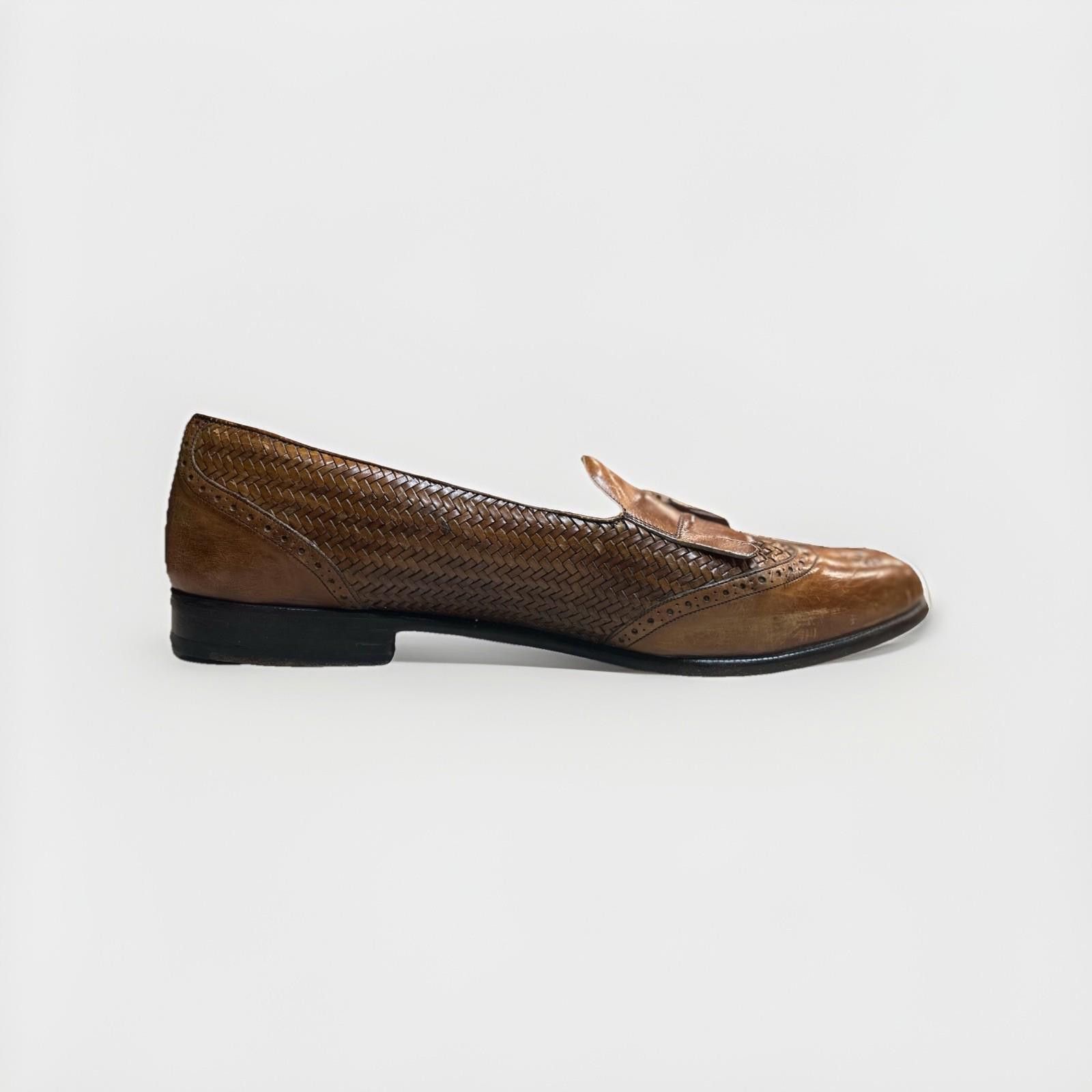 Mezlan Mezlan Men’s 11.5M Woven Leather Tassel Loafers -Spain Size US 11.5 / EU 44-45 - 3 Thumbnail
