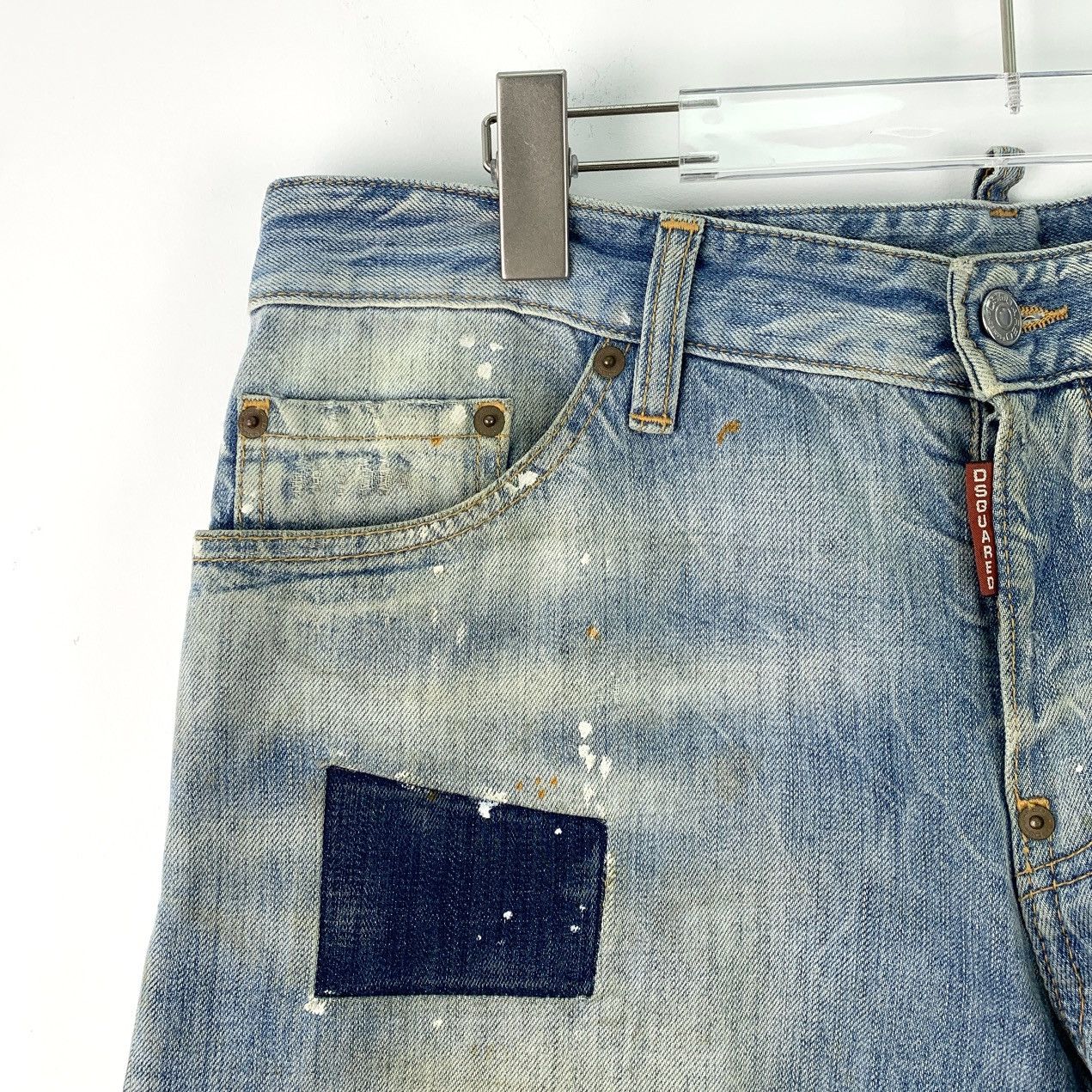 Dsquared2 Dsquared2 Light Blue Washed Distressed Denim Pants K26WX Size US 36 / EU 52 - 4 Thumbnail