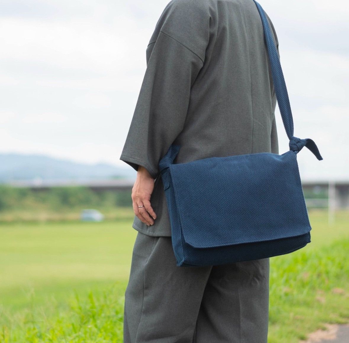 Japanese Brand 1990s Japanese Indigo Zudabukuro Kendo Sling Bag Size ONE SIZE - 15 Thumbnail