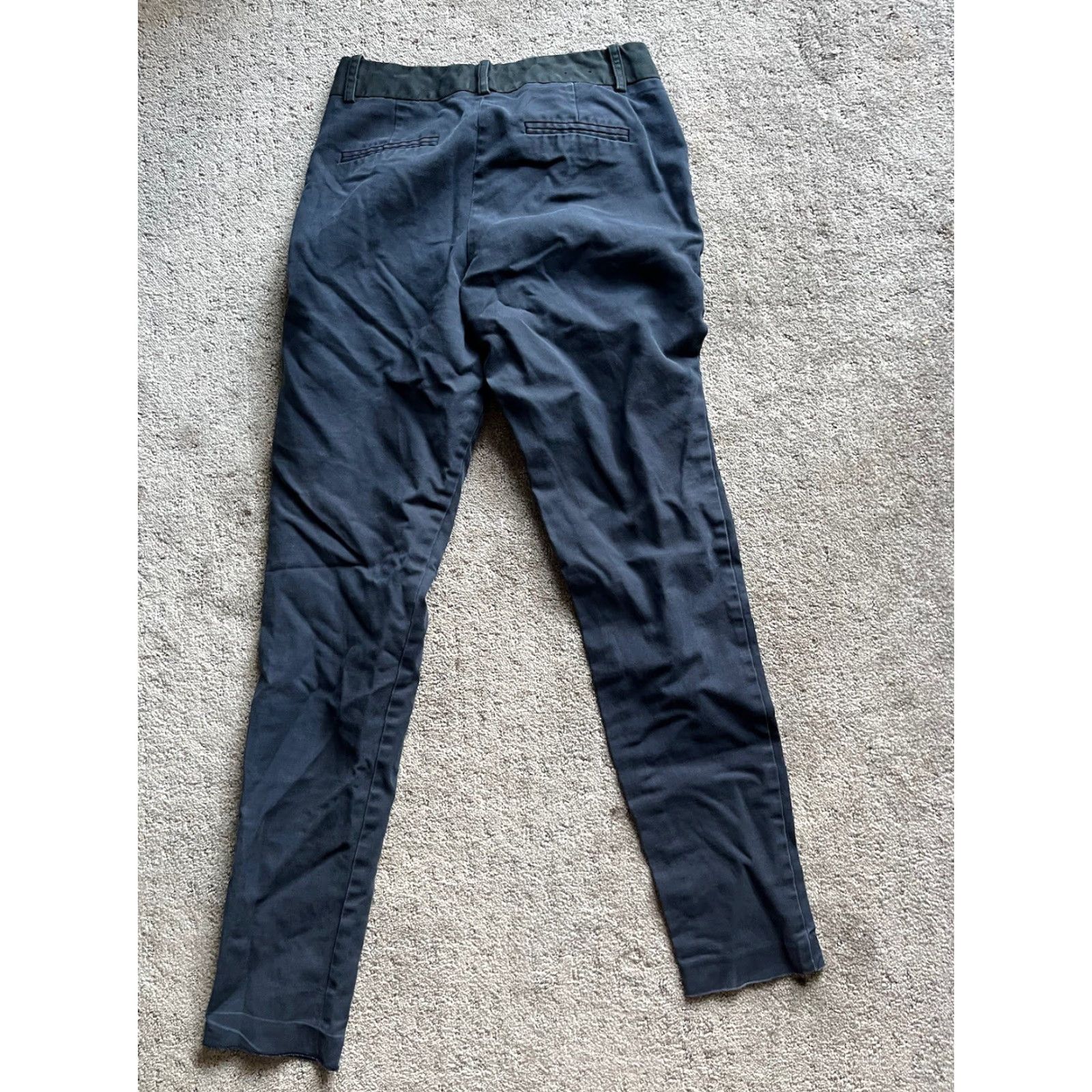 Banana Republic Banana Republic Martin-Fit Dress Pants Women Navy Cotton Size 2 Regular Inseam 25 Straight Size 26" / US 2 / IT 38 - 3 Thumbnail