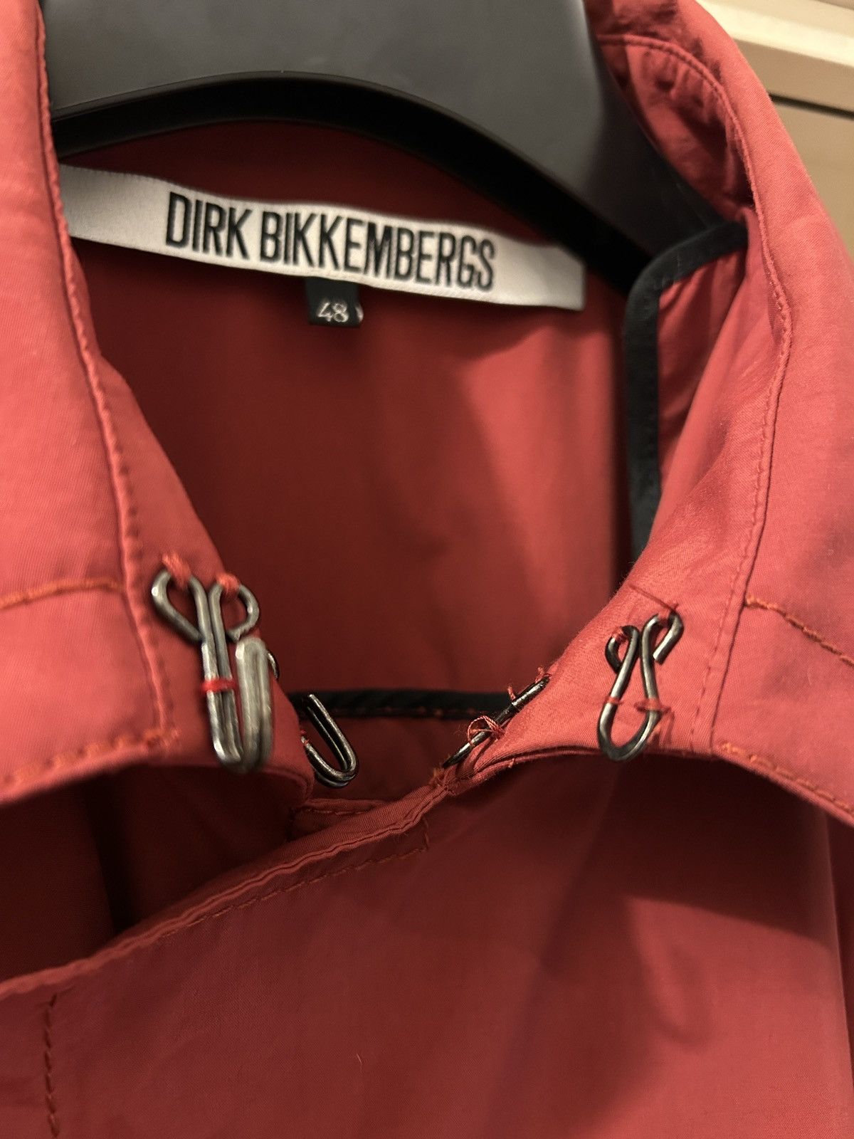 Dirk Bikkembergs S/S 1999 archive red nylon belted coat Size US M / EU 48-50 / 2 - 7 Thumbnail