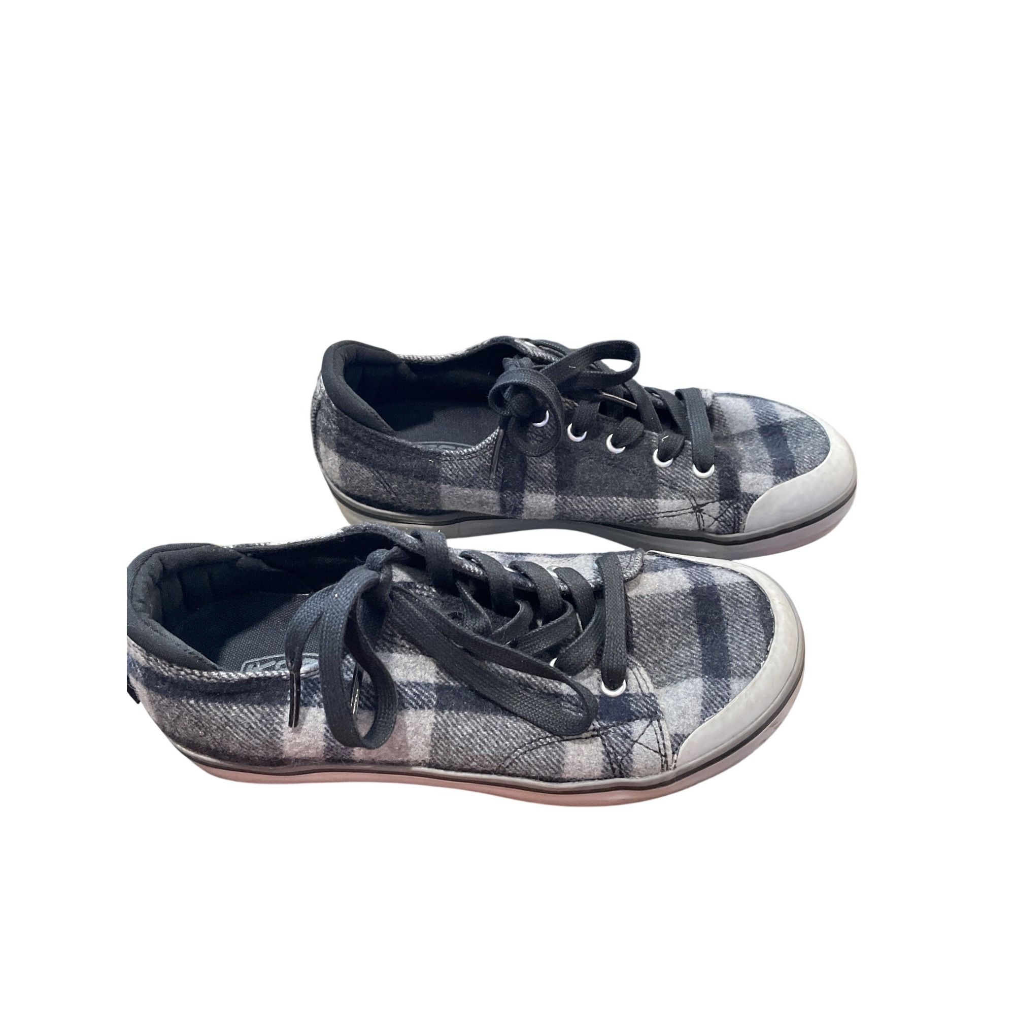 KEEN Keen wms plaid gray black wool low top sneakers sz 8 SKU 997 Size US 8 / IT 38 - 3 Thumbnail