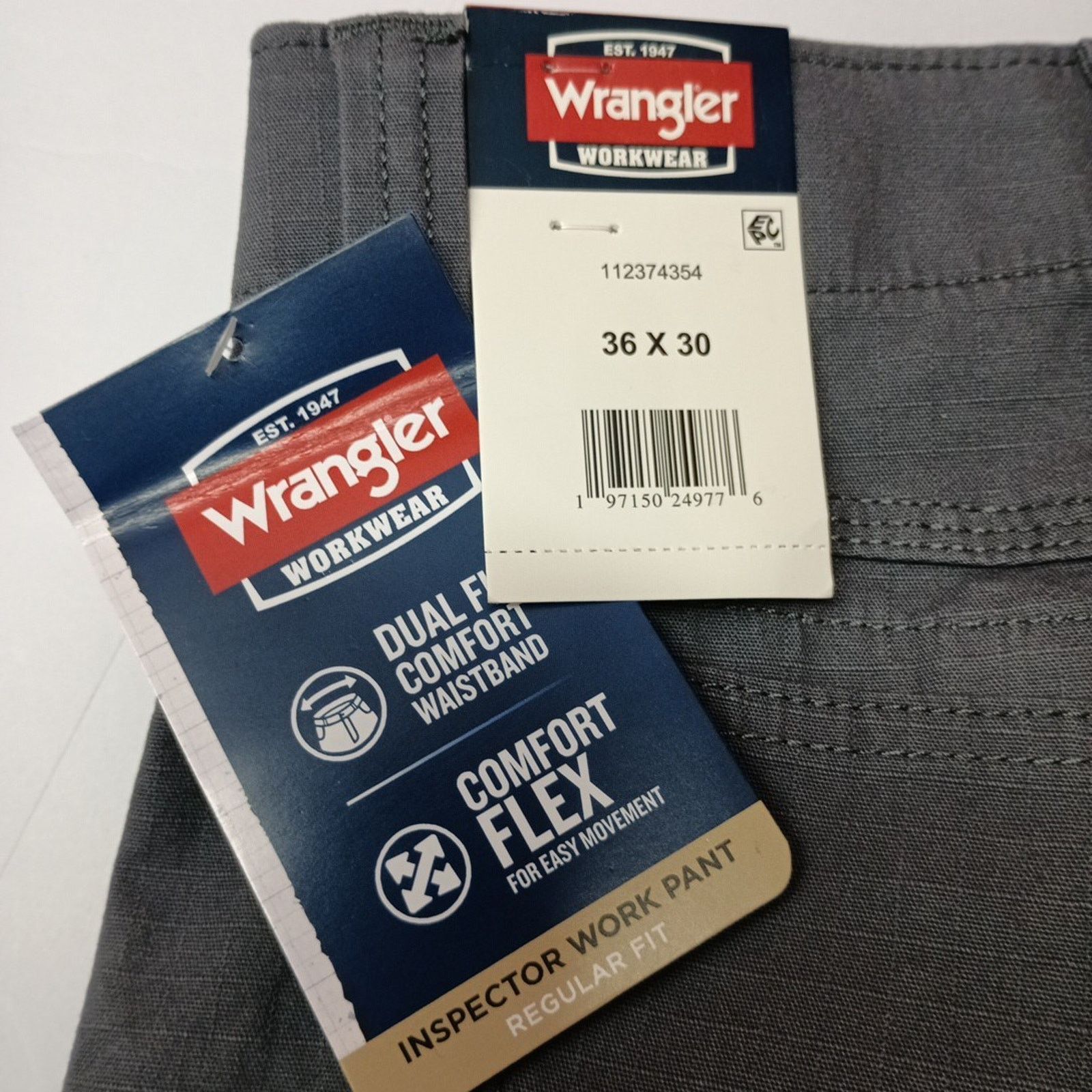 Wrangler Wrangler Inspector Ripstop Work Pants Men's 36x30 Gray Size US 36 / EU 52 - 2 Thumbnail