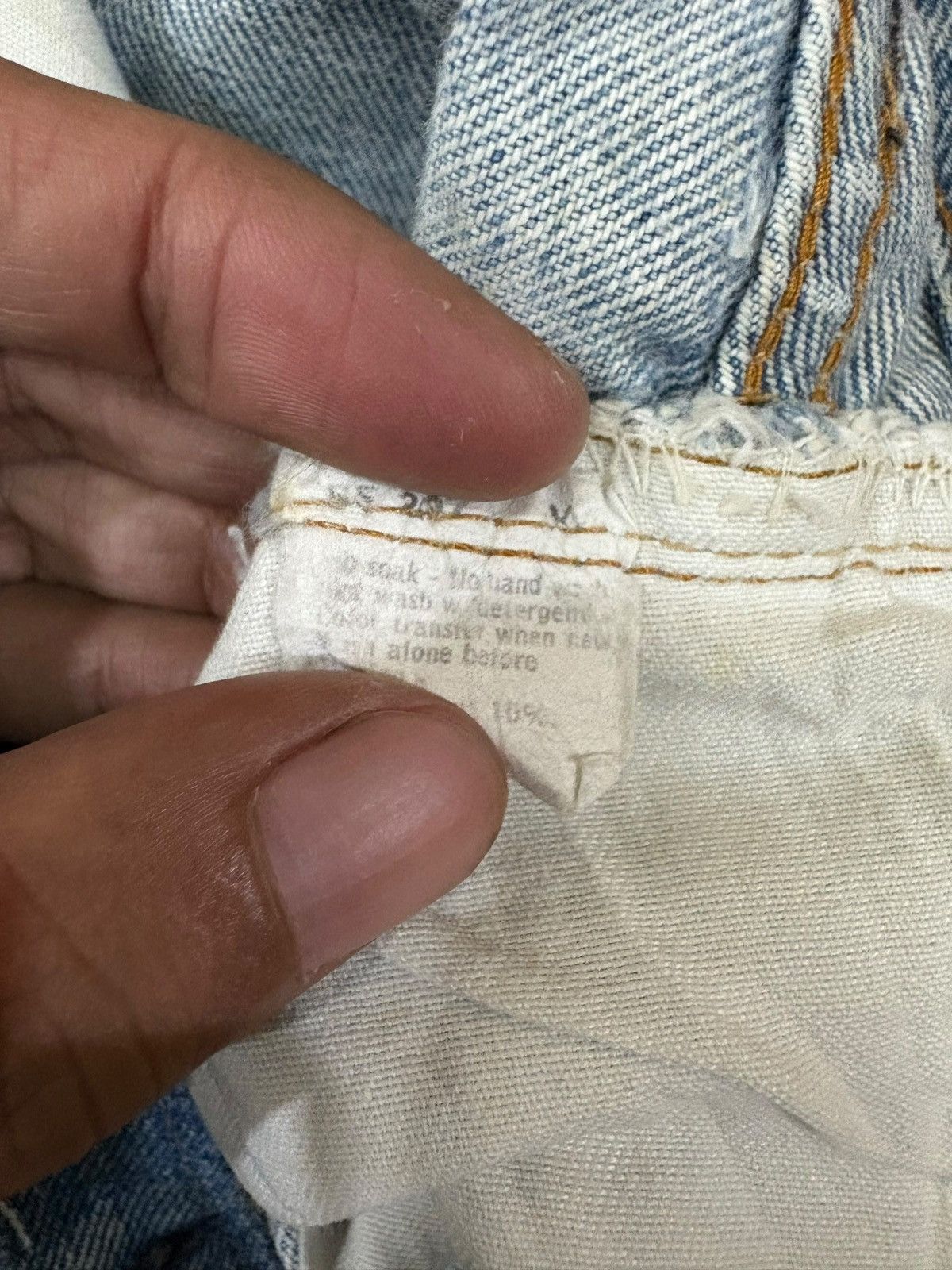 Levi's Vintage 70s Levis 501 Selvedge Distress Jean Shorts Button 6 Size US 27 - 7 Thumbnail