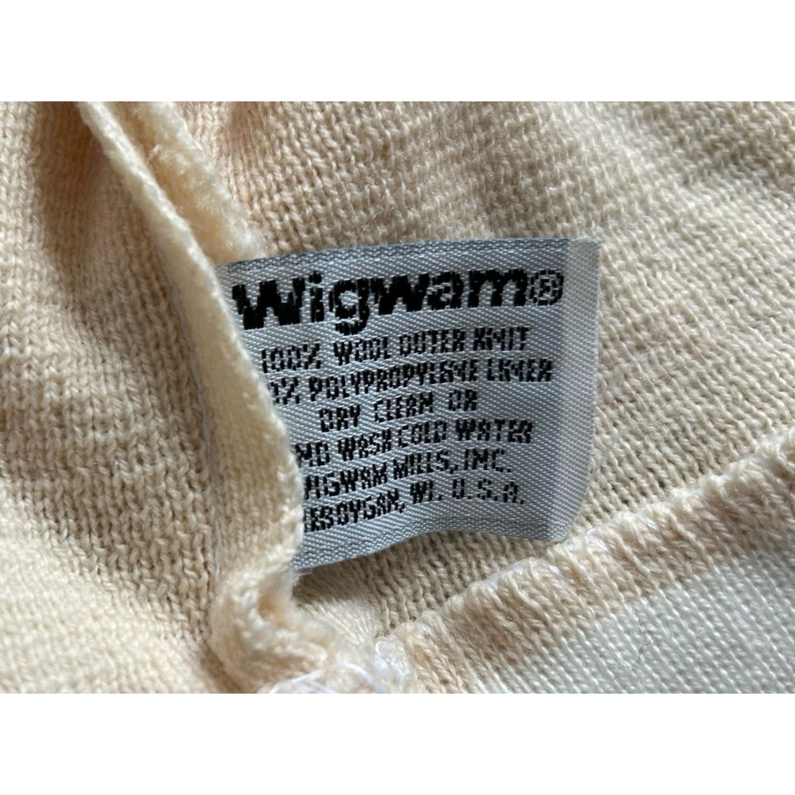 Vintage VINTAGE Wigwam Beanie Hat Adult OSFA White Wool Shell Moisture Wicking Liner Deadstock NWT 90s USA Made Mens Size ONE SIZE - 6 Thumbnail