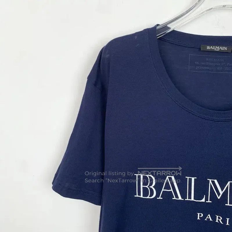 Balmain Balmain Blue Cotton T-shirt for Women . Size M / US 6-8 / IT 42-44 - 3 Thumbnail