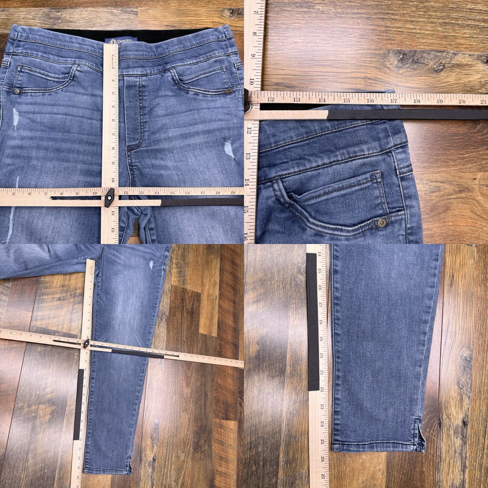 Vintage Democracy Blue 12 Distressed High Rise Ankle Skimmer Jeans User: Democracy Blue 12 Distressed High Rise Ankle Skimmer Jeans Size 34" / US 12 / IT 48 - 8 Thumbnail