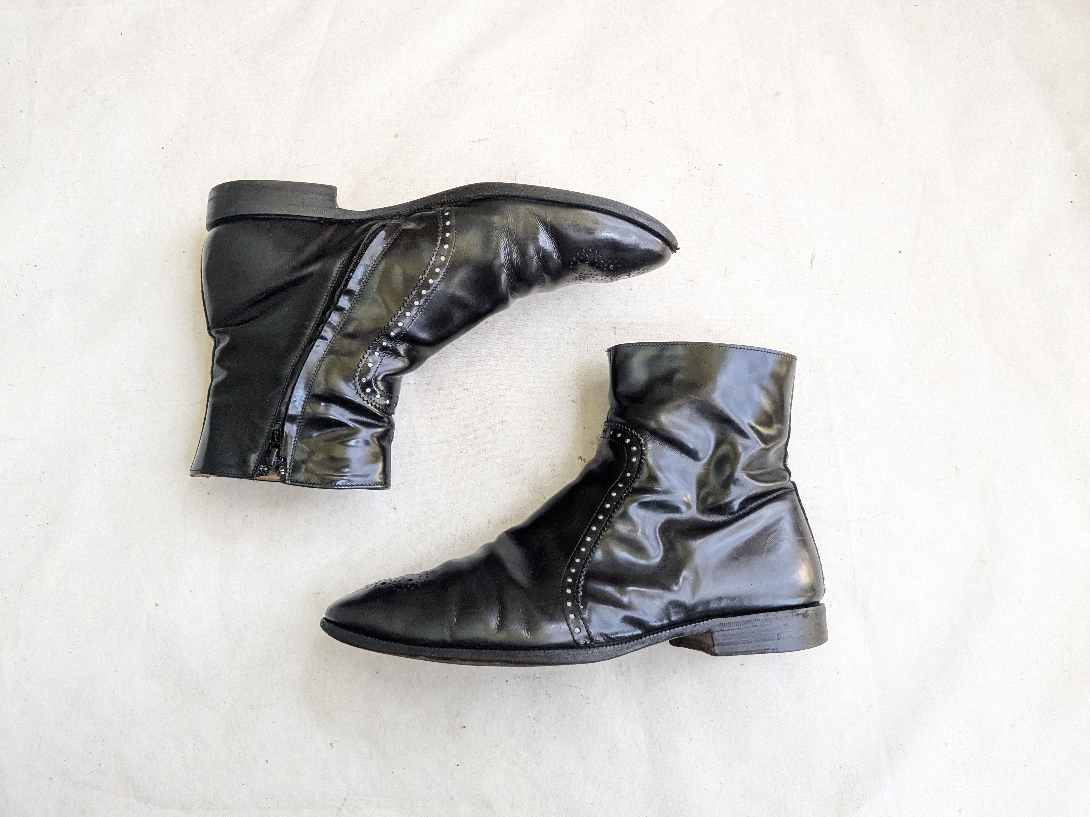 Maison Margiela Maison Margiela Side Zip Boots Black Brogues 9 42 Size US 9 / EU 42 - 1 Thumbnail