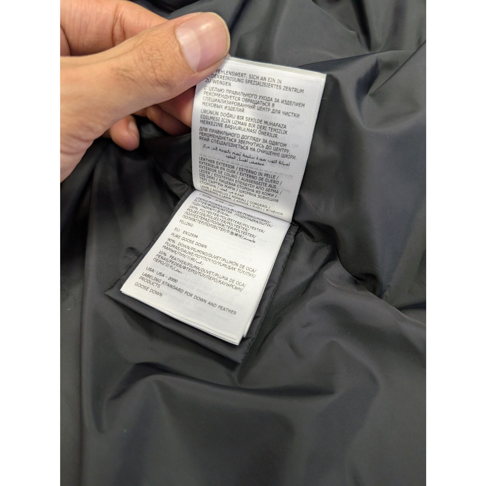 Moncler o1rshd1 Leather Down Jacket in Black Size US XL / EU 56 / 4 - 19 Thumbnail