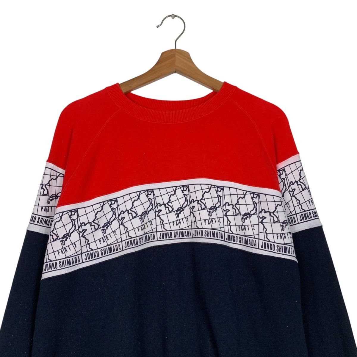 Junko Shimada 90’s JUNKO SHIMADA Colorblock Crewneck Sweatshirt #3631-C166 Size US M / EU 48-50 / 2 - 2 Thumbnail