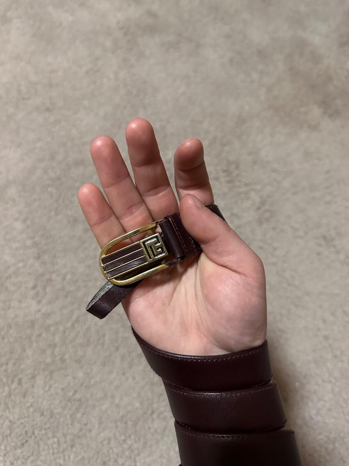 Balmain Vintage Pierre Balmain Brown Leather Belt Sz 95/38 Size ONE SIZE - 2 Thumbnail