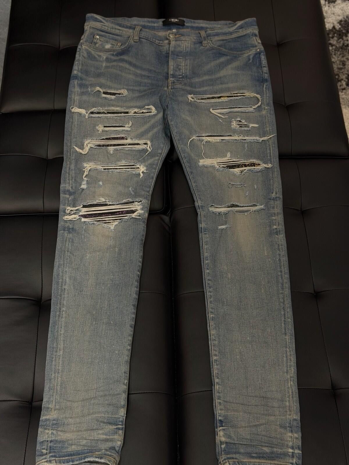 Amiri Size 36 - Amiri Blue Color Patch Jeans 100% Authentic Size US 36 / EU 52 - 1 Thumbnail