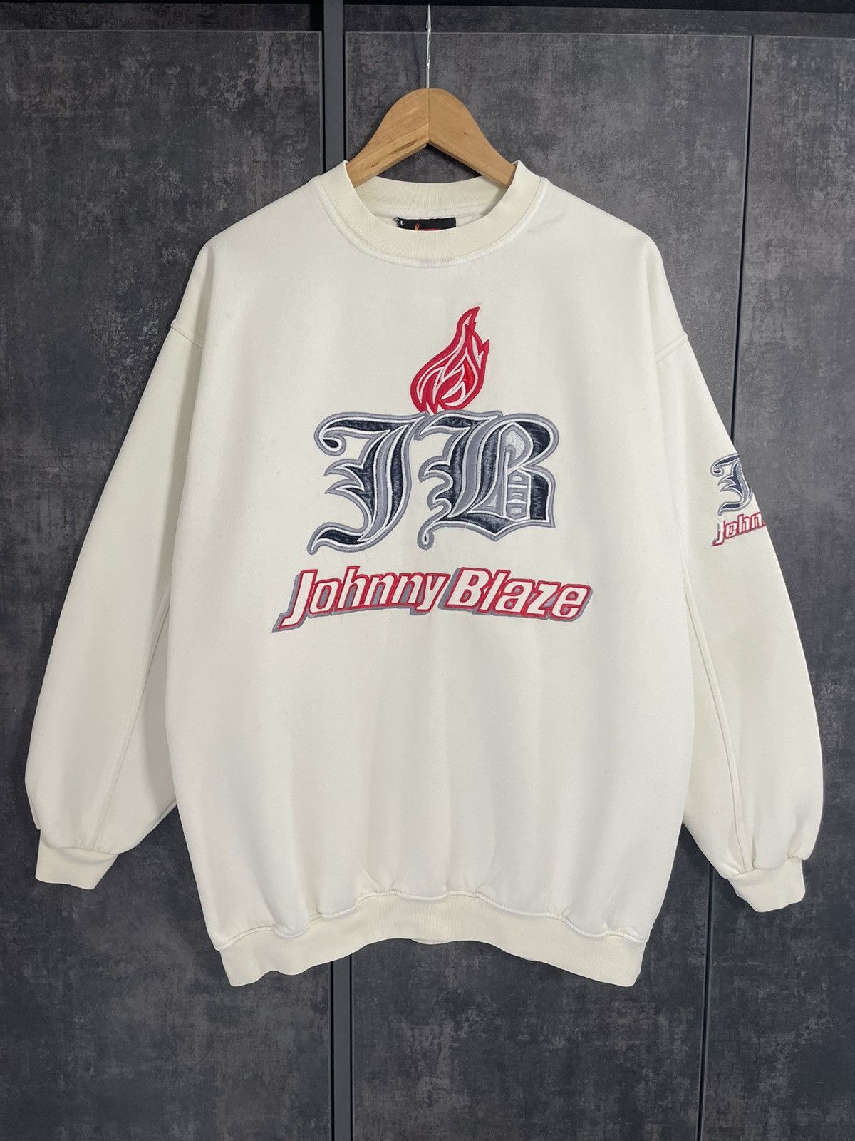 Vintage Rare Johnny Blaze NYC Method Man Milk Boxy Sweatshirt Rap Size US L / EU 52-54 / 3 - 3 Thumbnail