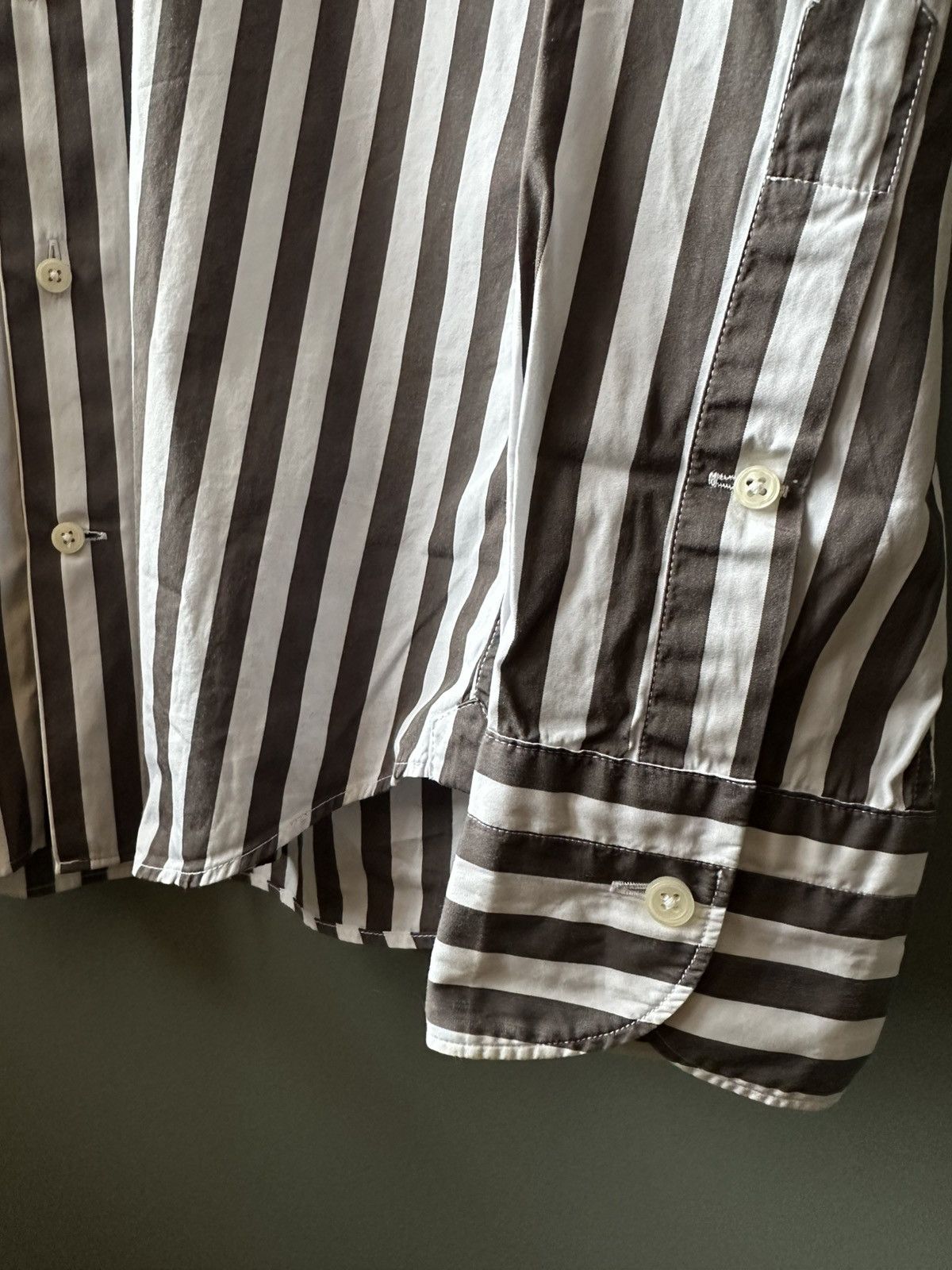 Suitsupply Suitsupply Stripped Cotton Shirt Size US M / EU 48-50 / 2 - 5 Thumbnail