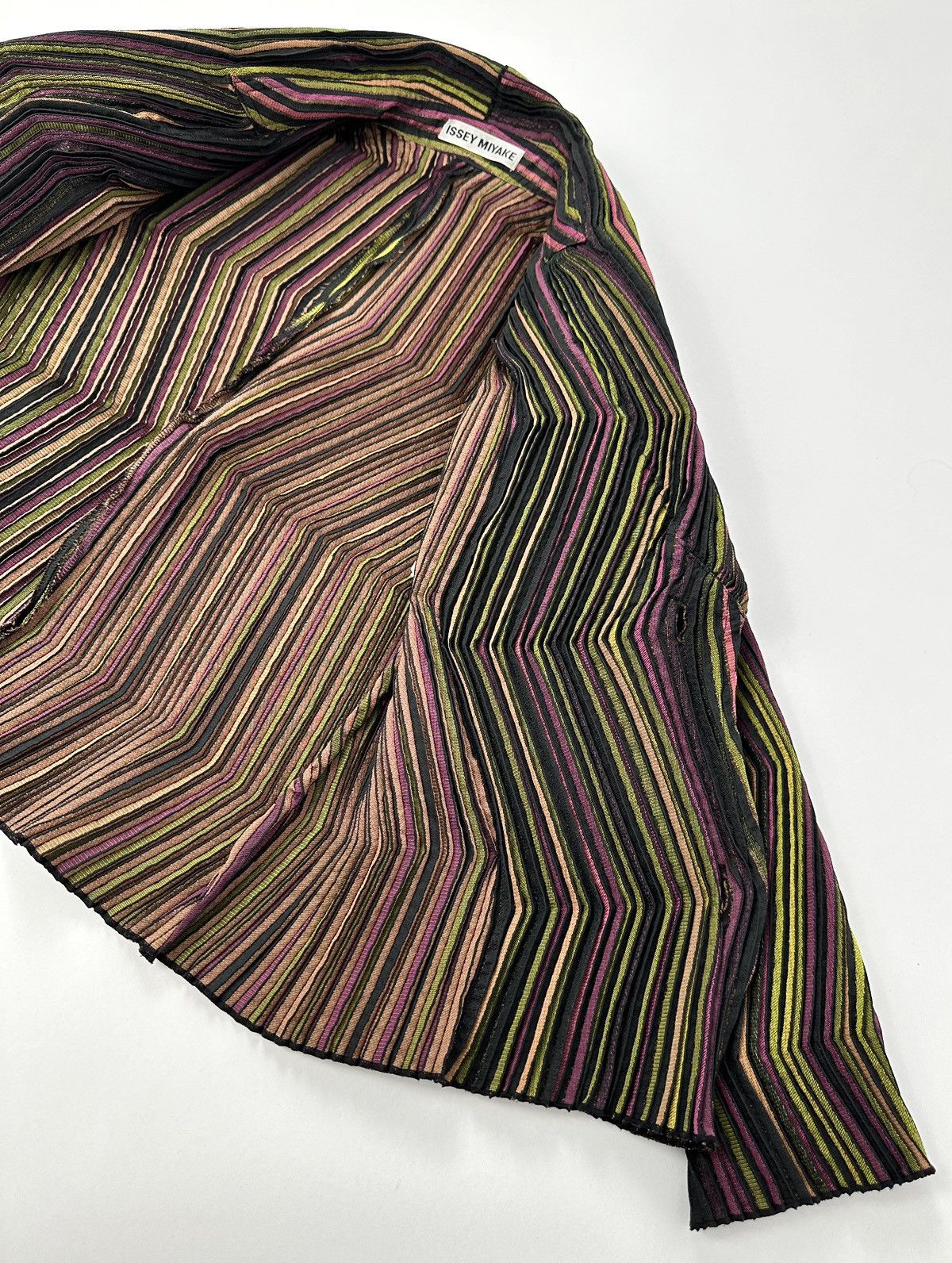 Issey Miyake Issey Miyake 3D Stretch Pleated Multi-Color Blazer Size XS / US 0-2 / IT 36-38 - 7 Thumbnail
