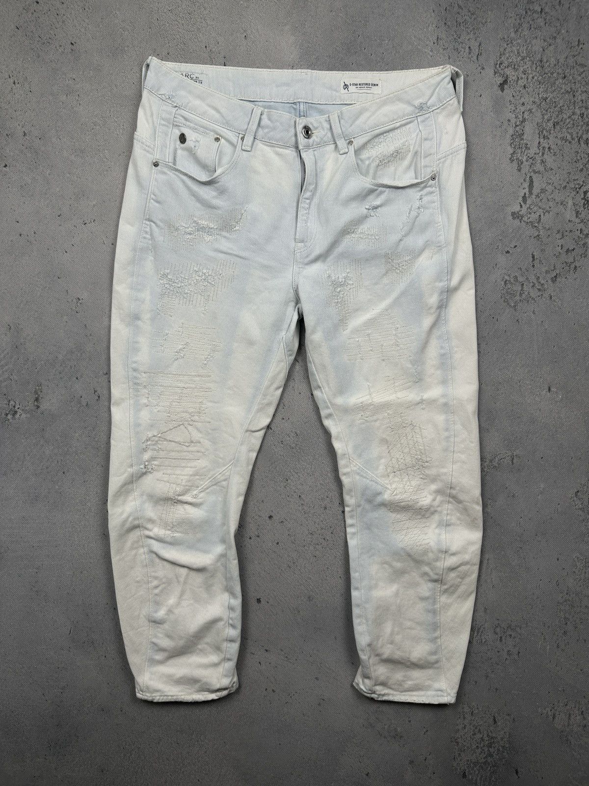 G-Star Vintage G-Star RAW Arc 3D Mid Boyfriend 7/8 Restored Denim Size 30" / US 8 / IT 44 - 1 Thumbnail