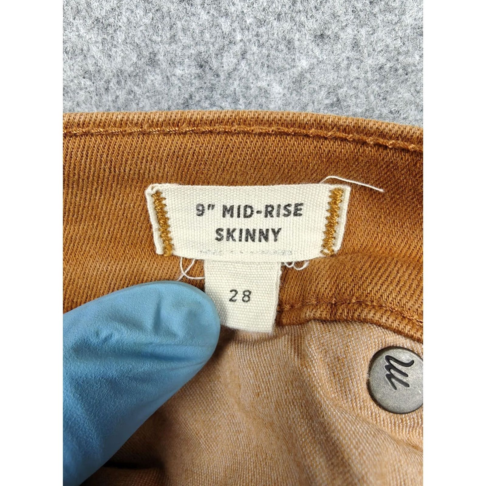Madewell Madewell Jeans Womens 28 Brown Skinny Mid-Rise Stretch Denim Button Fly Size 28" / US 6 / IT 42 - 4 Thumbnail