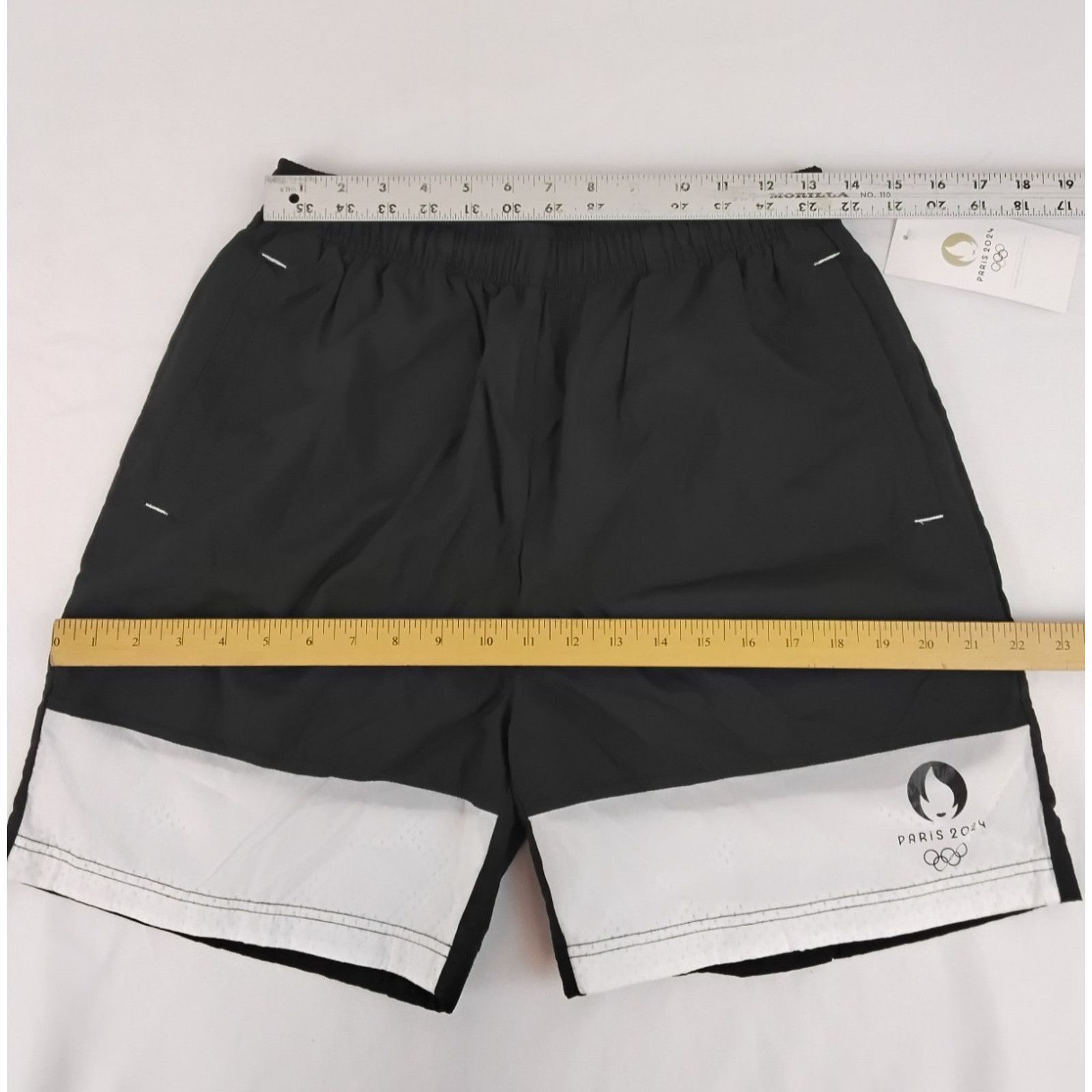 Other Paris 2024 Olympics Running Shorts Men's S Black/White NWT Size US 29 - 9 Thumbnail